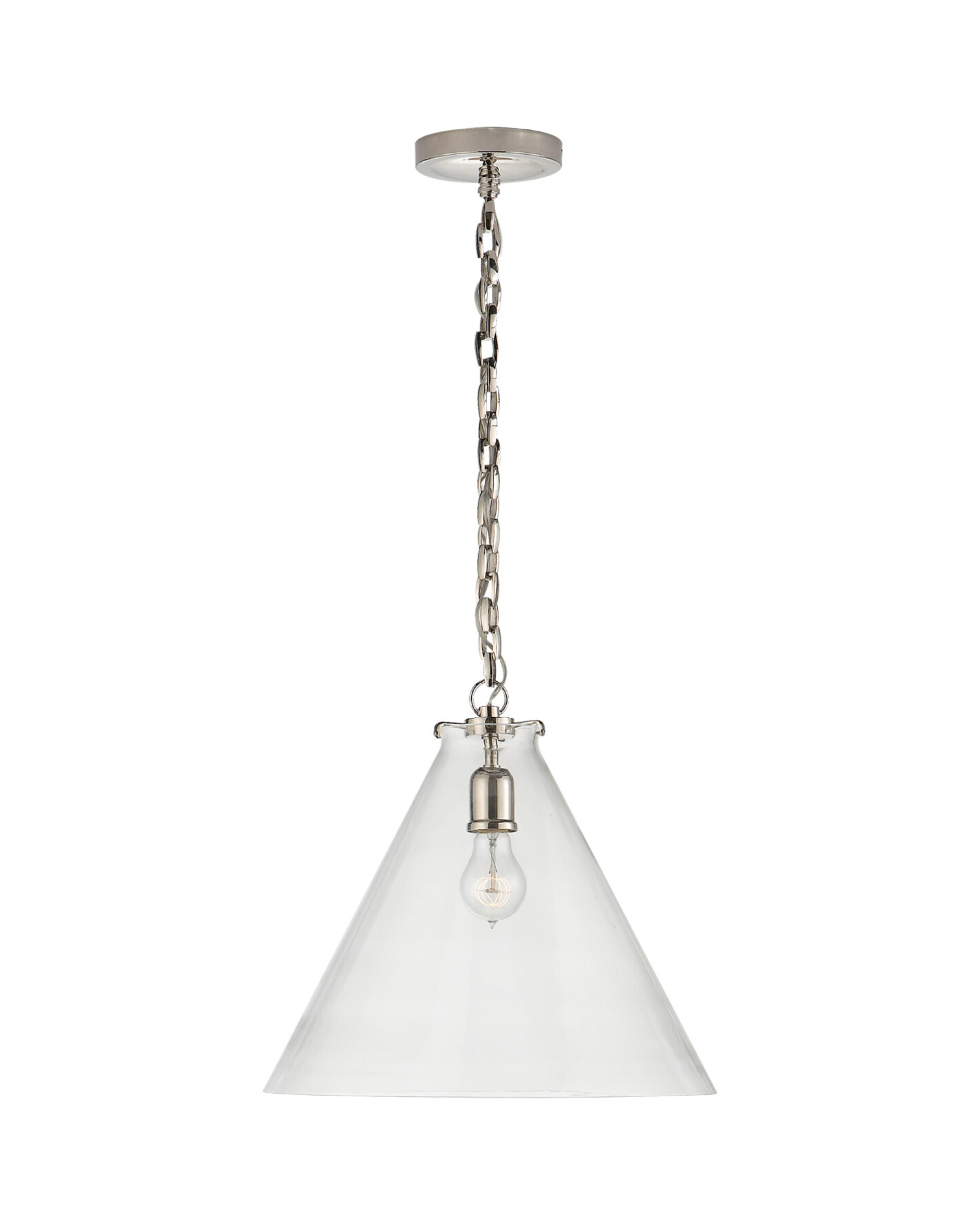 Katie Conical takpendel nickel/klarglas