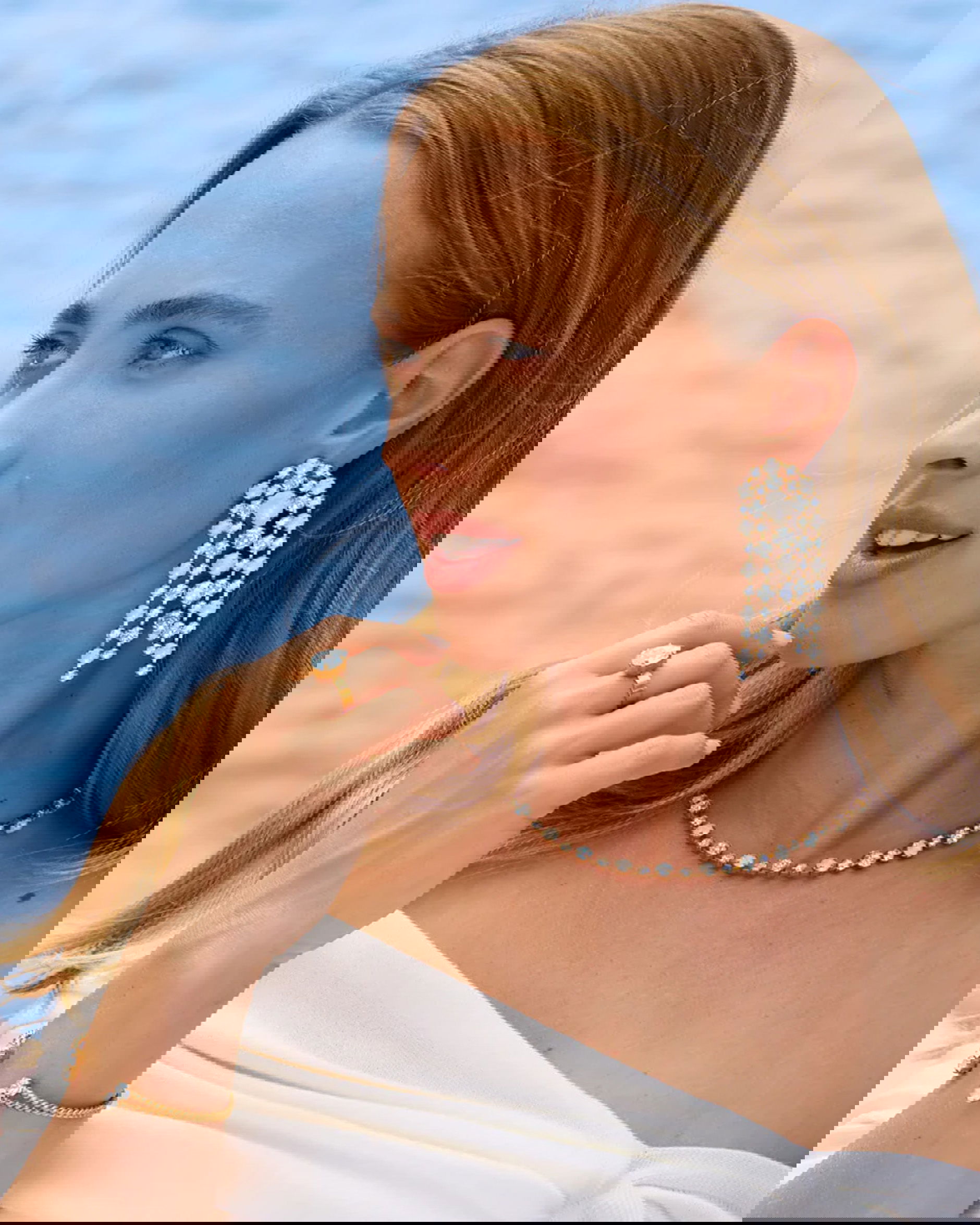 Mini twisted armband linen ignite