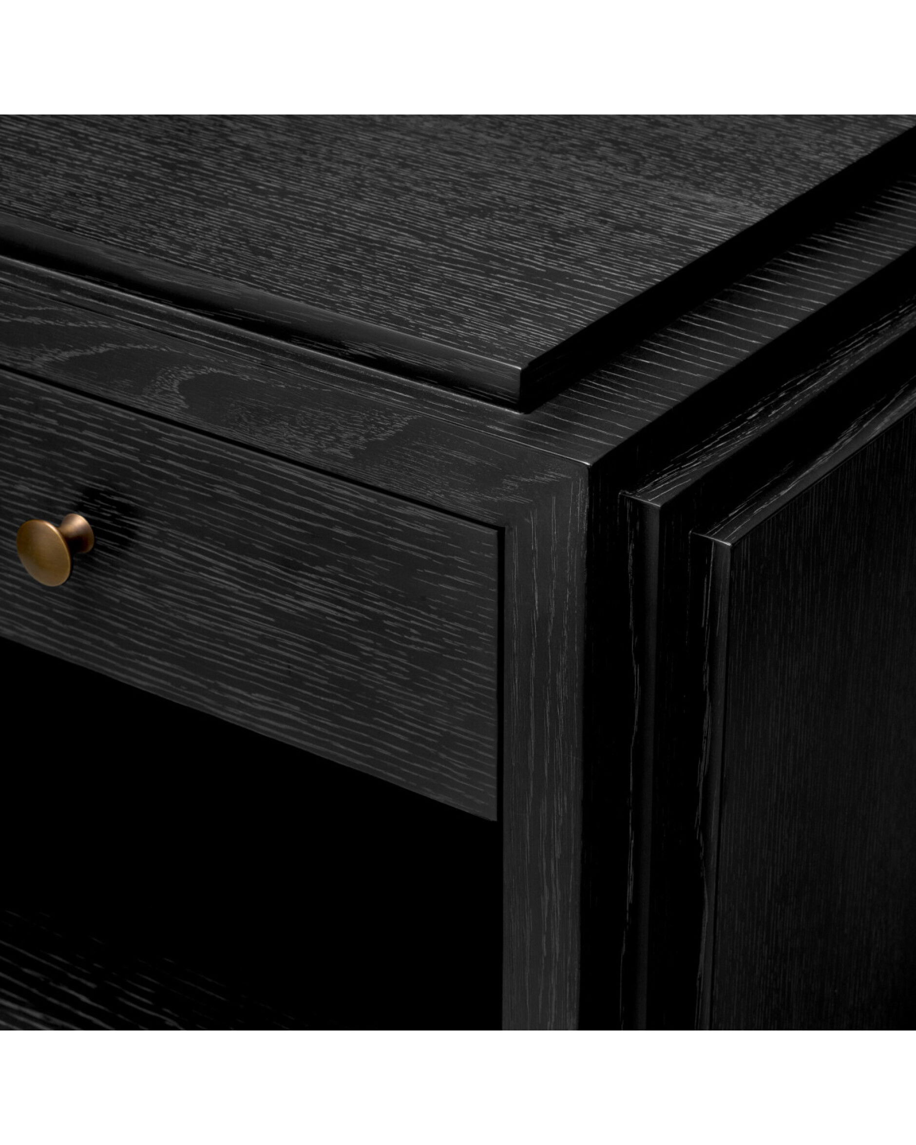 ArtDeco sidobord charcoal grey