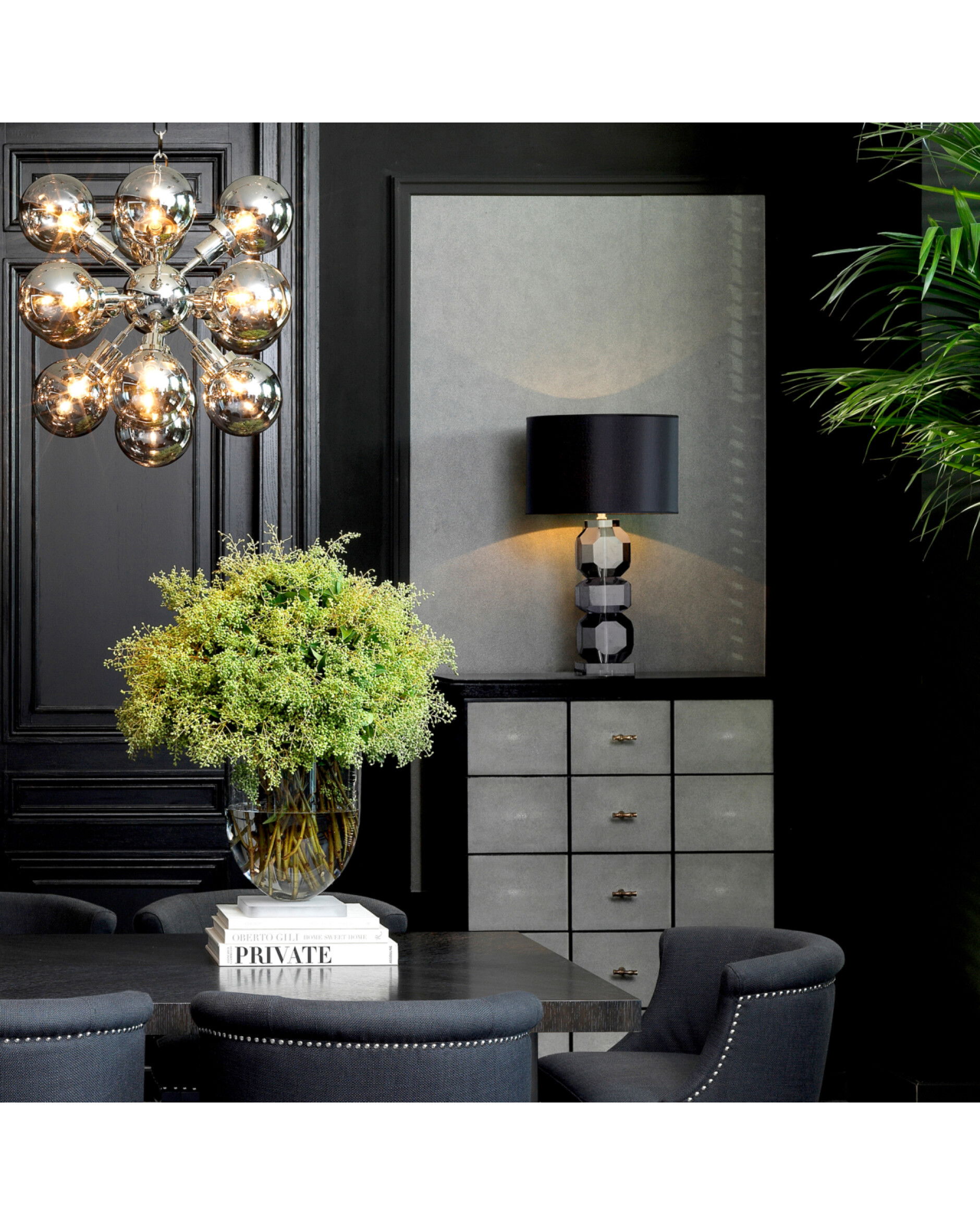 Mornington bordslampa smoke crystal