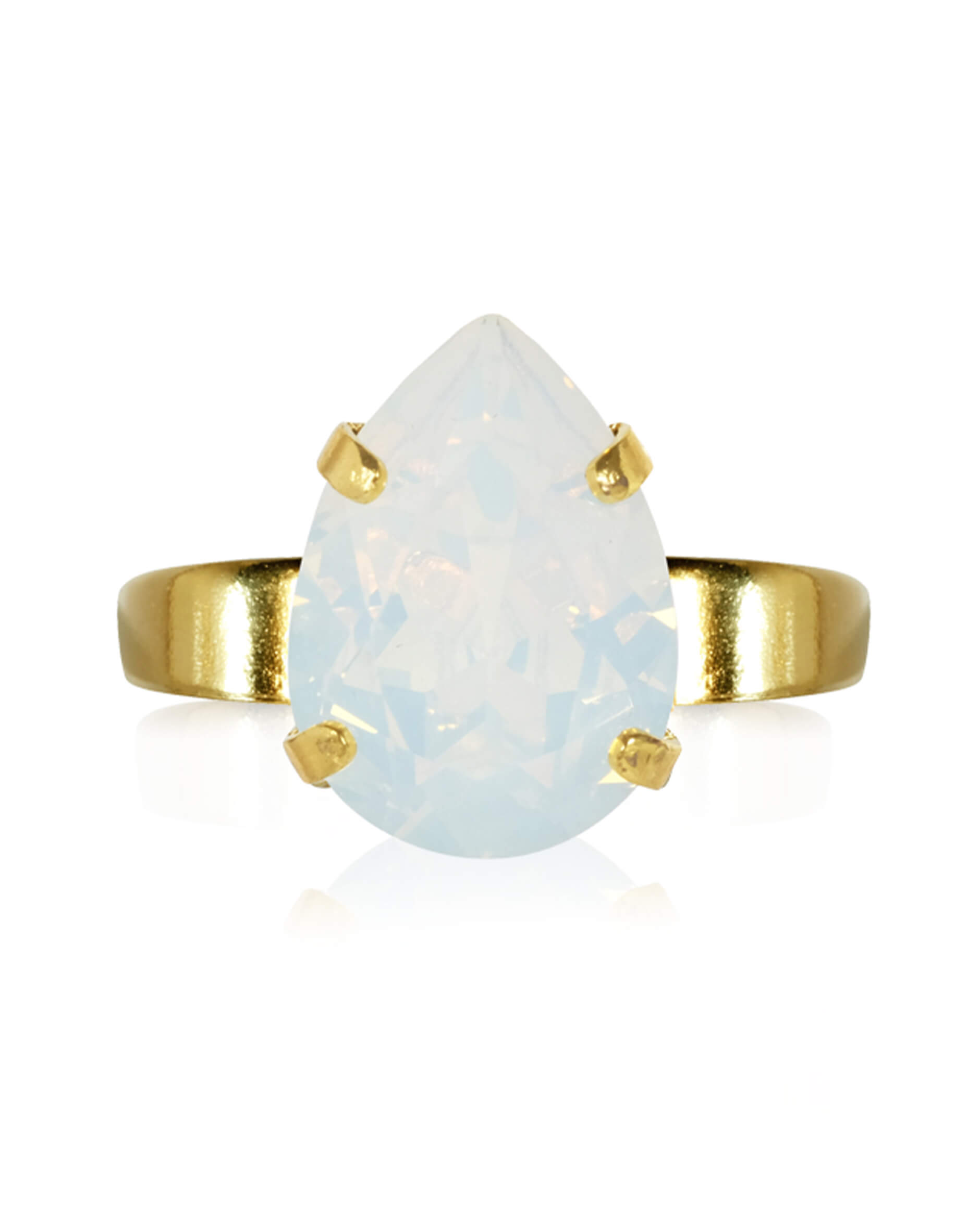 Mini Drop ring white opal