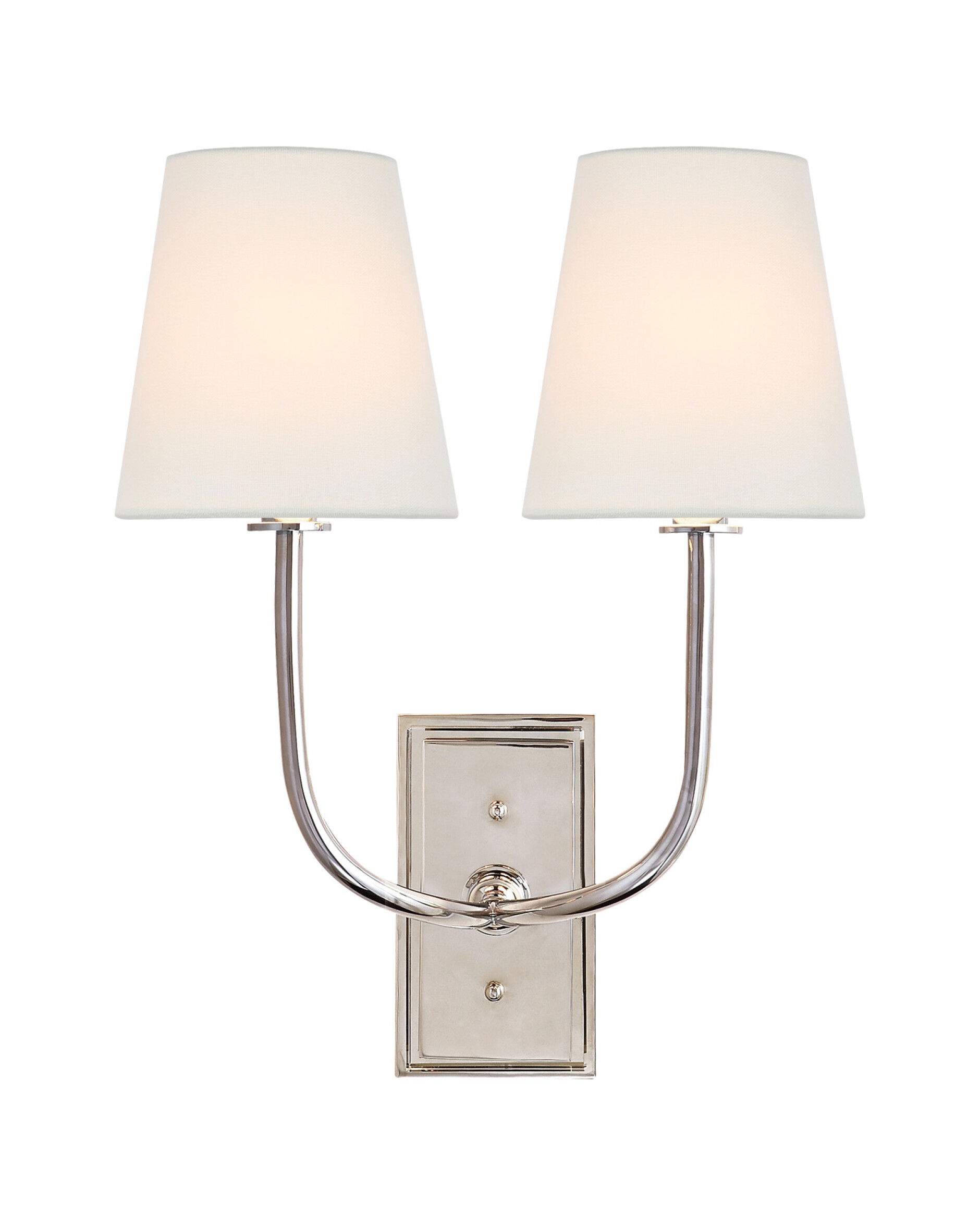 Hulton vägglampa dubbel nickel