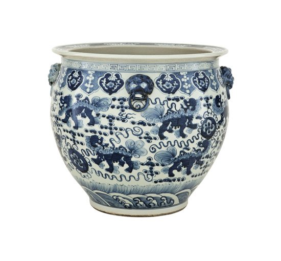 Shantou urna/kruka blå