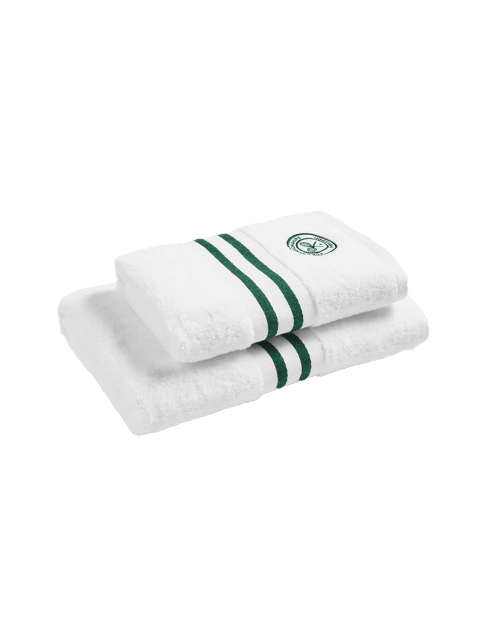 Wimbledon Baseline Stripe handduk grön 2-set