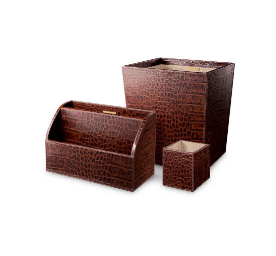 Brown - Desk Set Scaleo set of 3