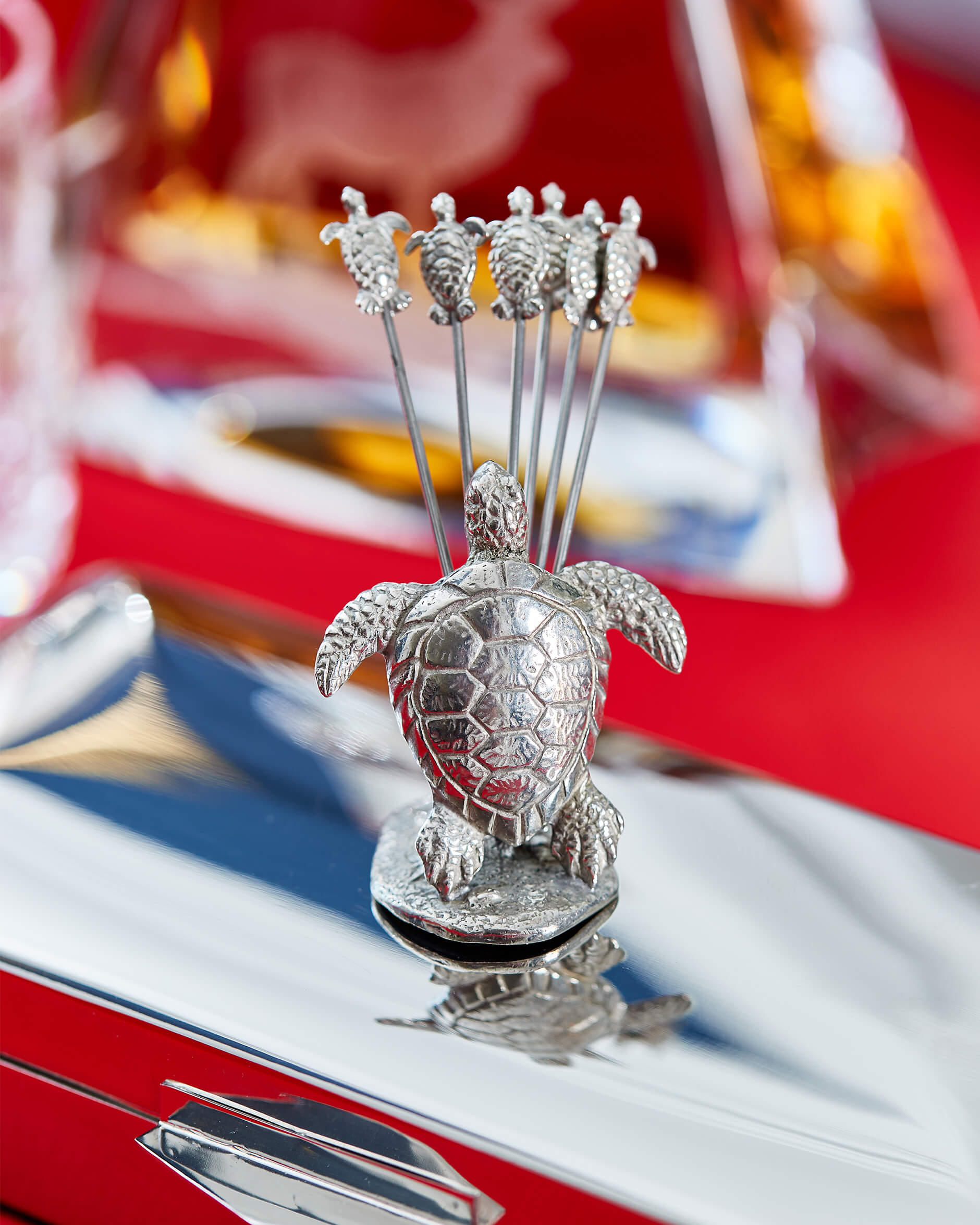 Sköldpadda cocktailpinnar tenn