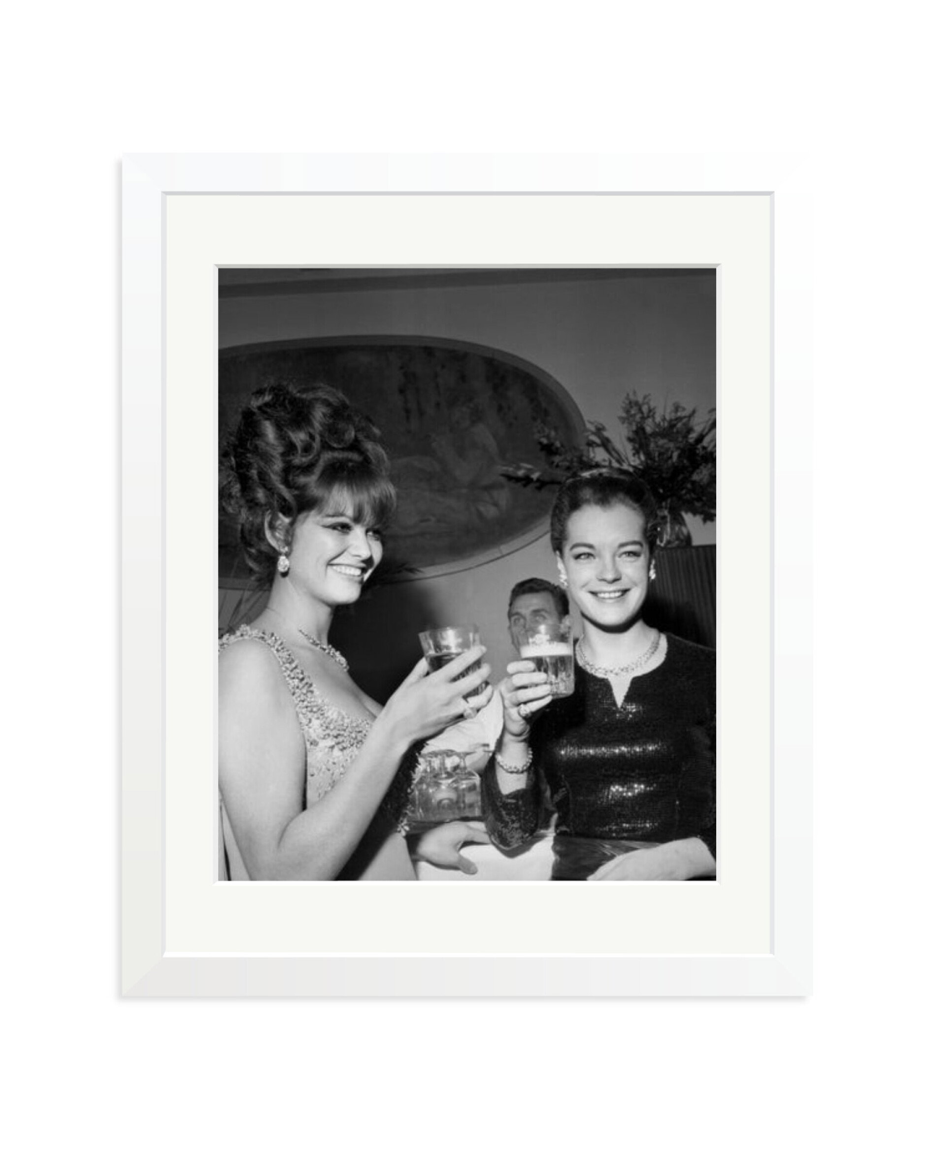 Claudia Cardinale and Romy Schneider White / Medium