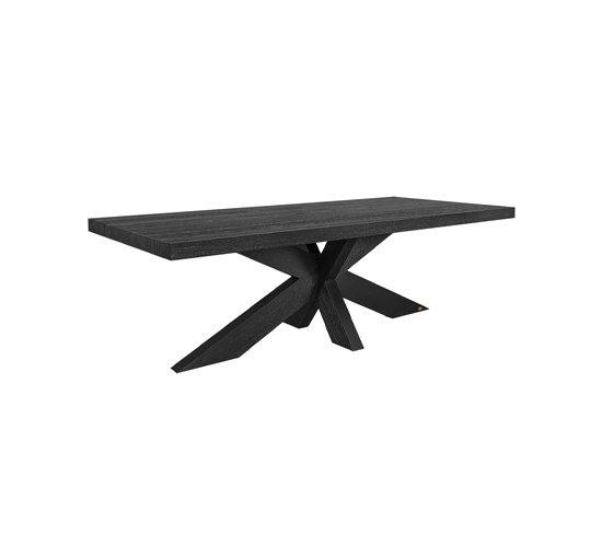 Hunter dining table rectangle black