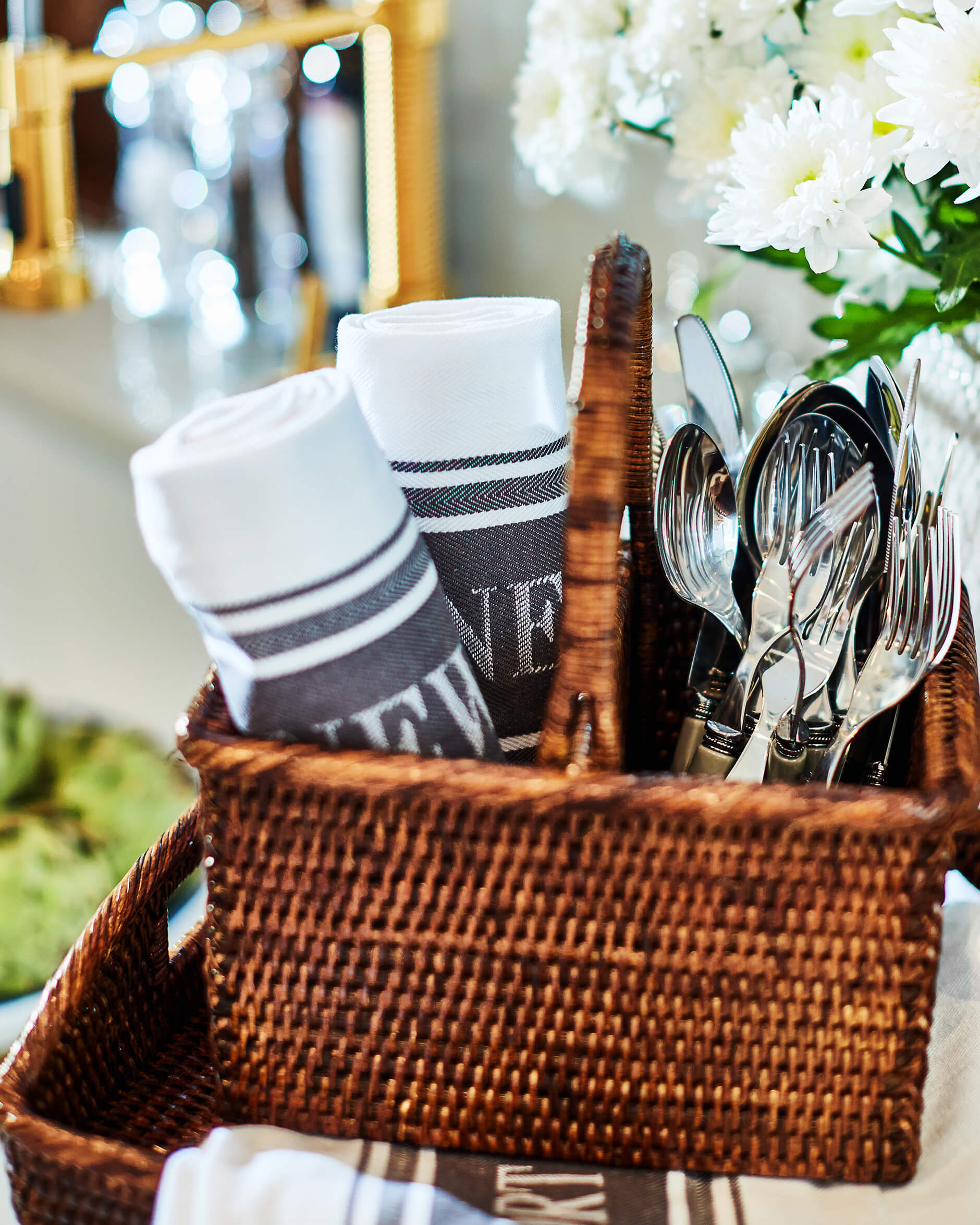 Cognac bestickhållare rotting