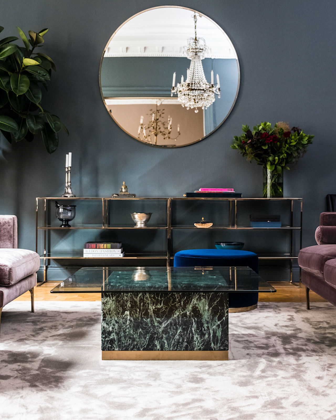 Shelby konsolbord svart krom