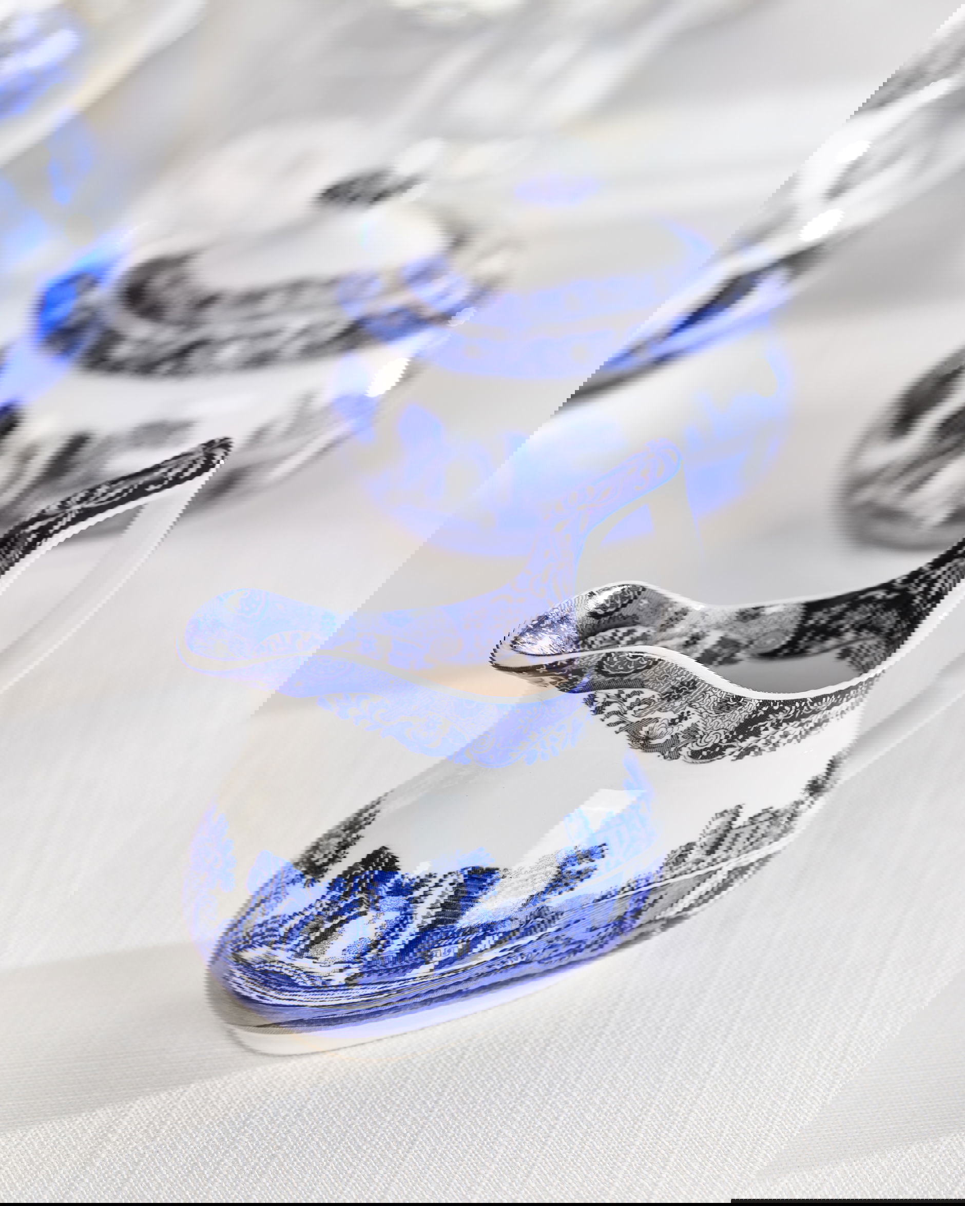 Blue Italian mjölkkanna blå/vit