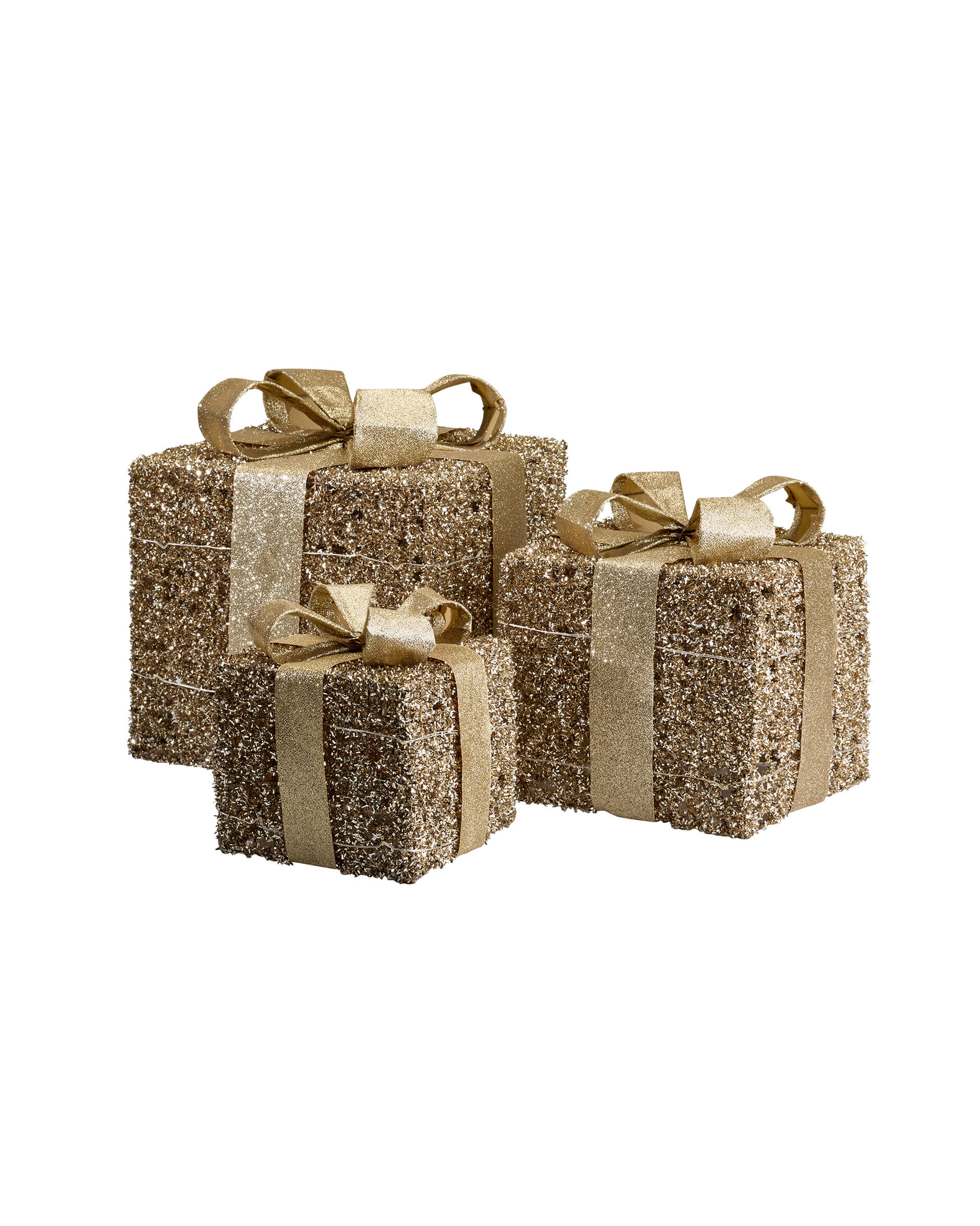 Trevor Paket LED Weihnachtsdekoration Champagner