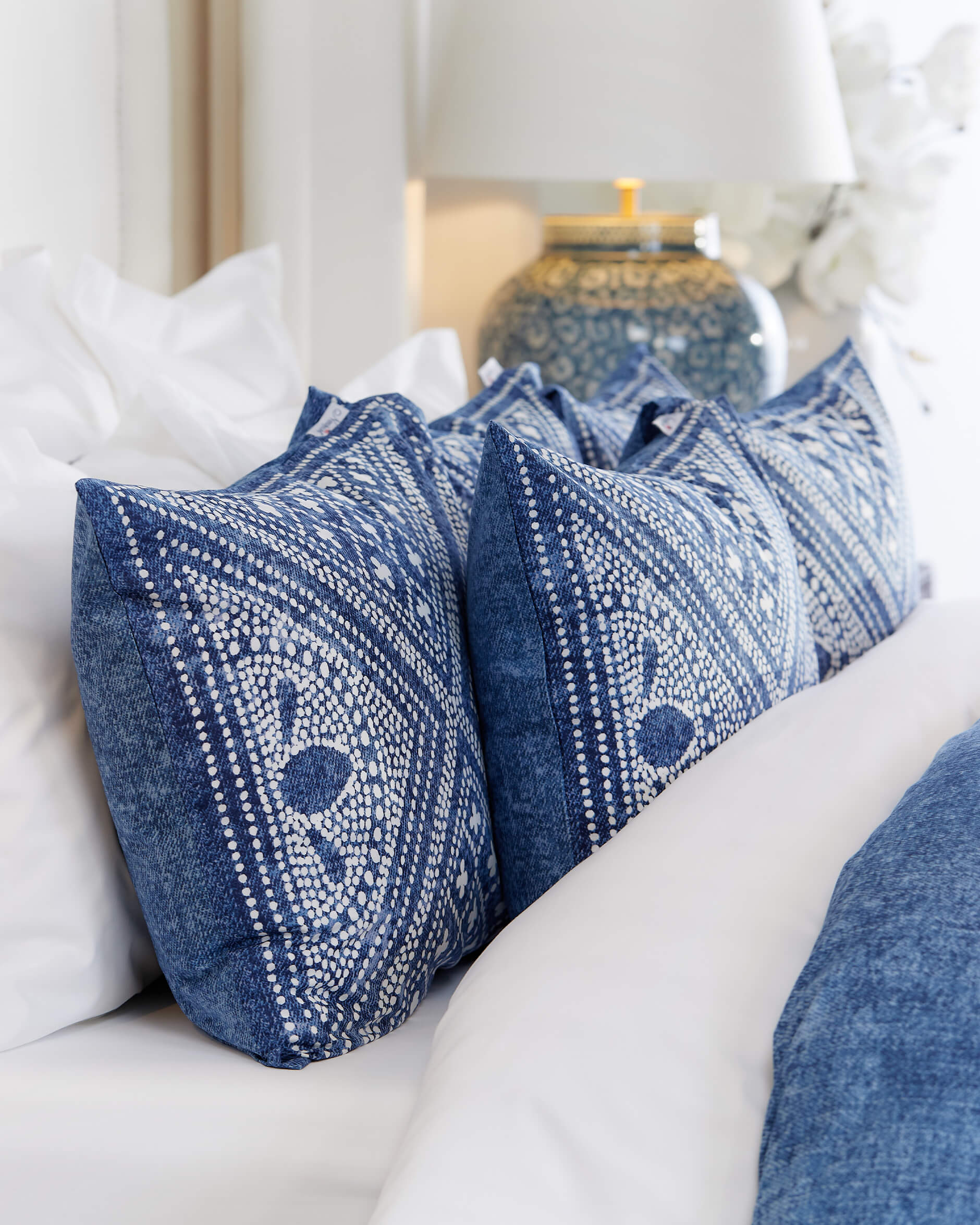 Tulum örngott blå/off-white 2-pack