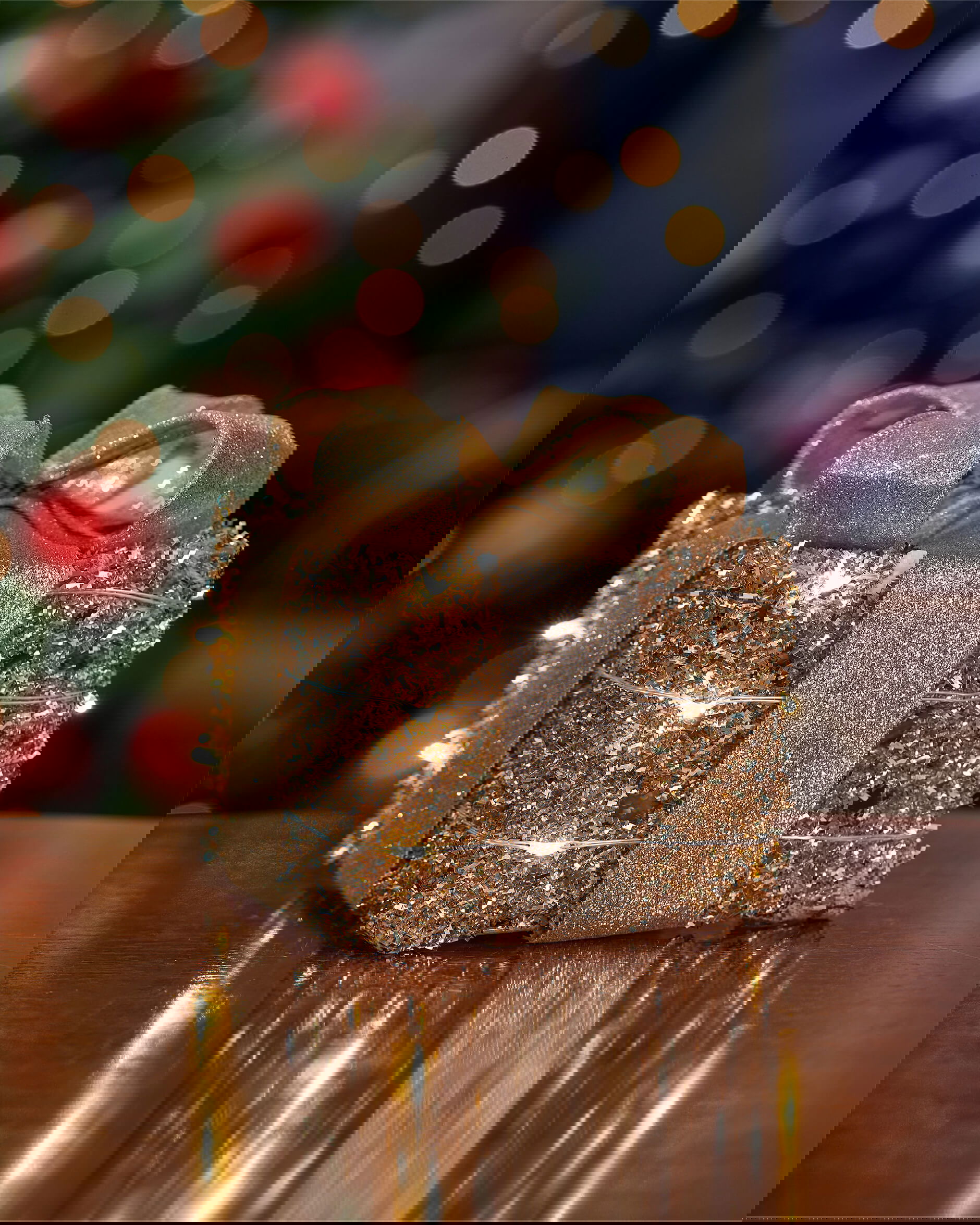 Ophelia paket LED juldekoration champagne