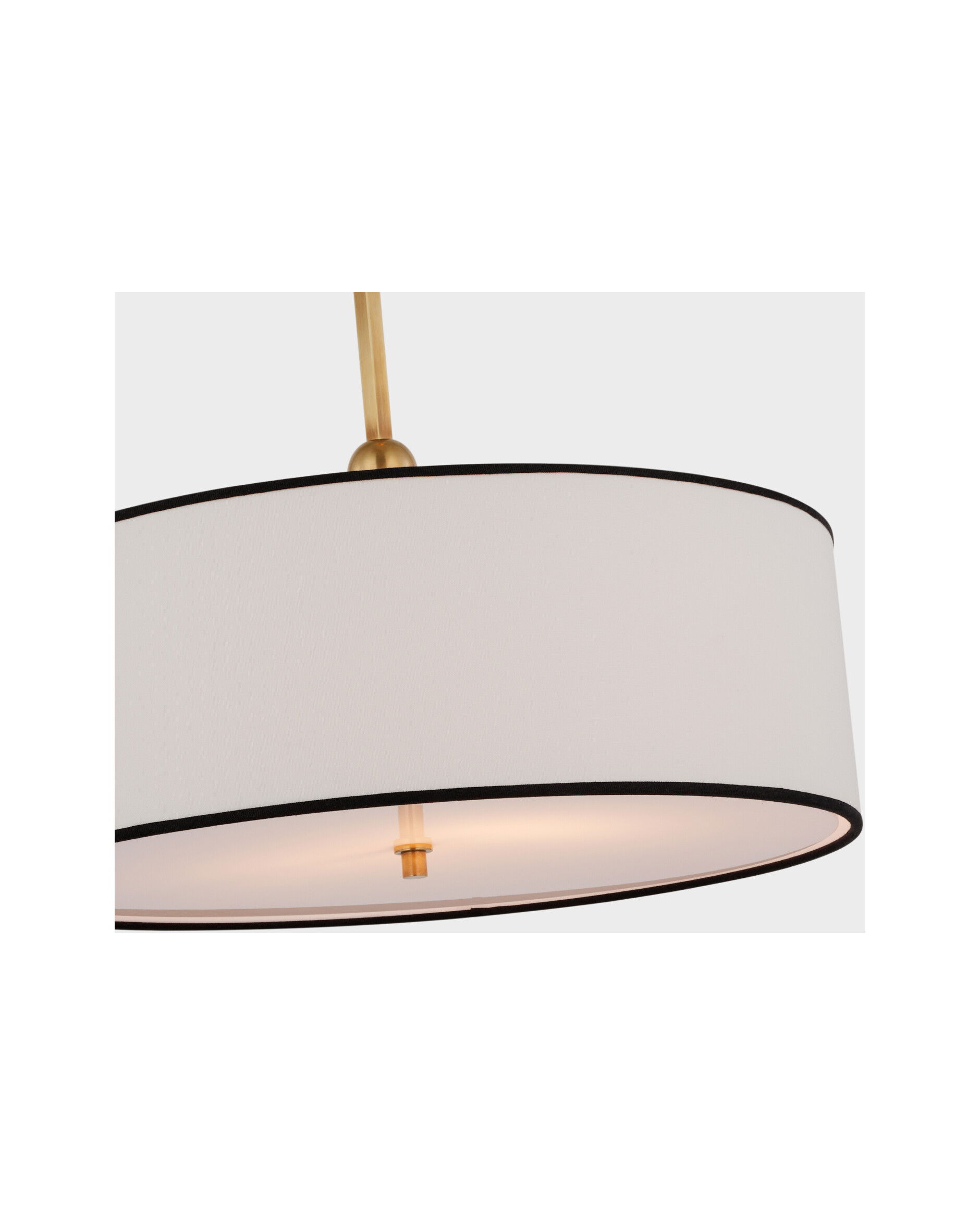 Reed taklampa antik mässing linne/svart