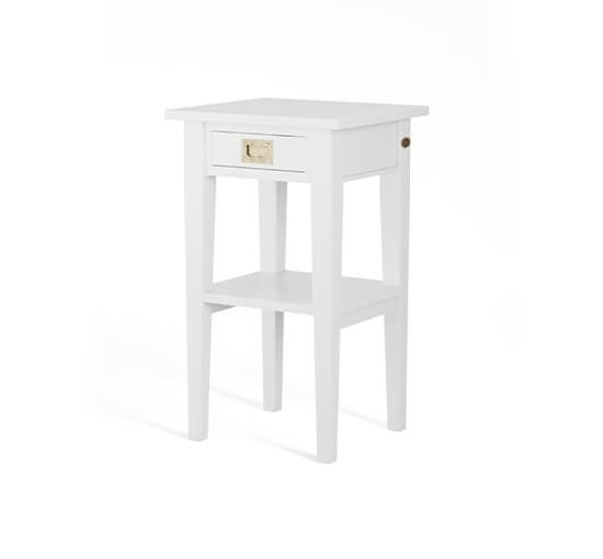 Classic White - Sleepville Side Table Noble Newport Brown