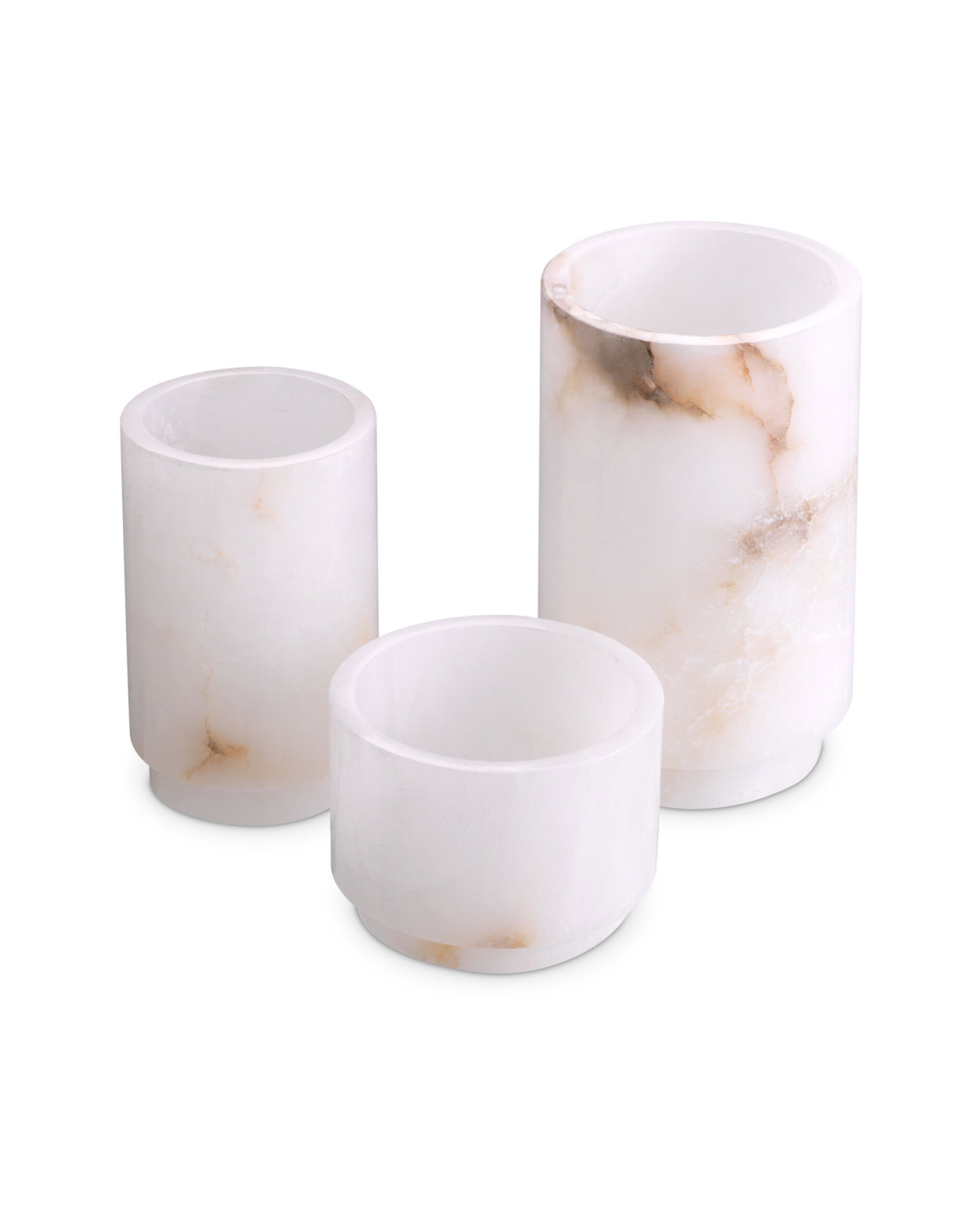 Leonidas ljushållare alabaster 3-set