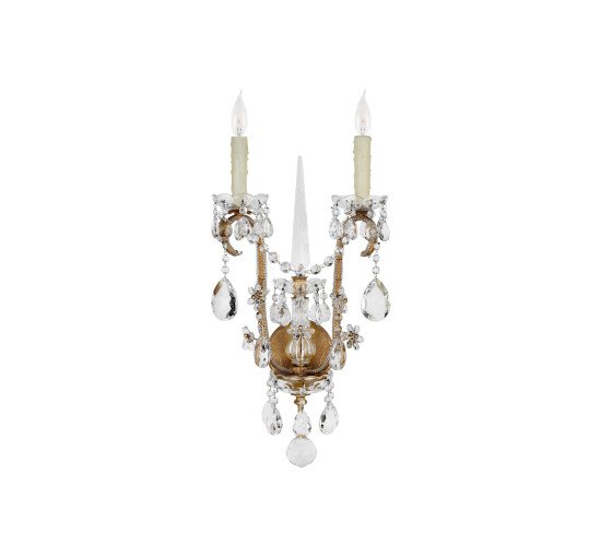 null - Alessandra Chandelier Sconce Antique Silver Leaf