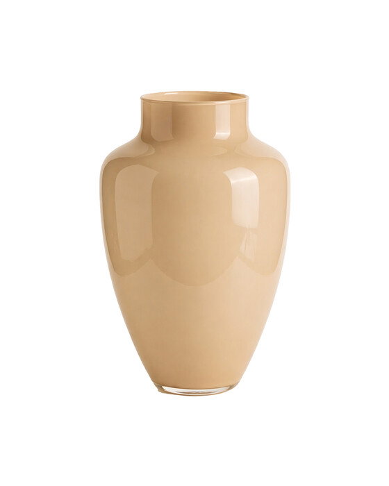Carmine glassvase beige