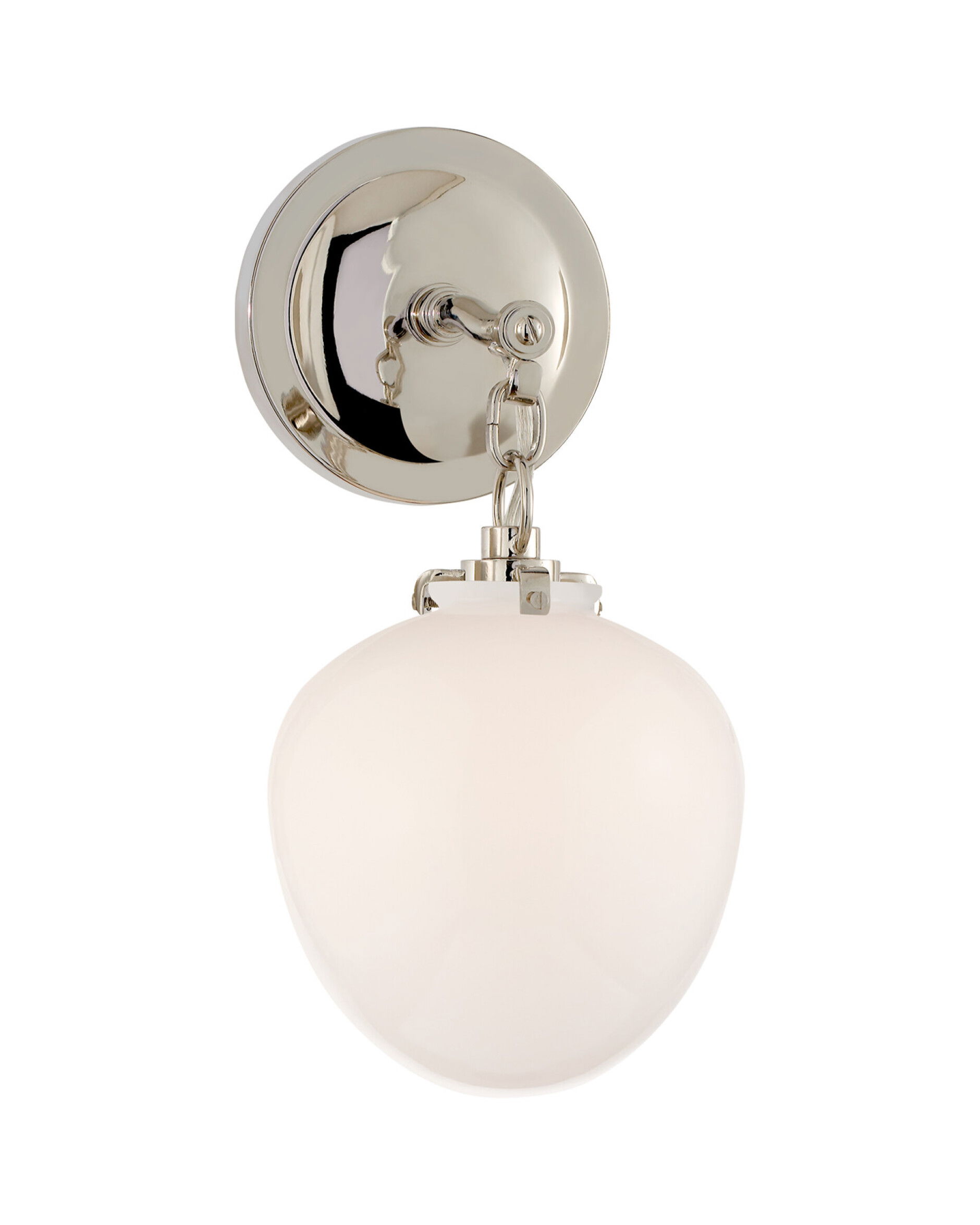 Katie Acorn Sconce Polished Nickel/White