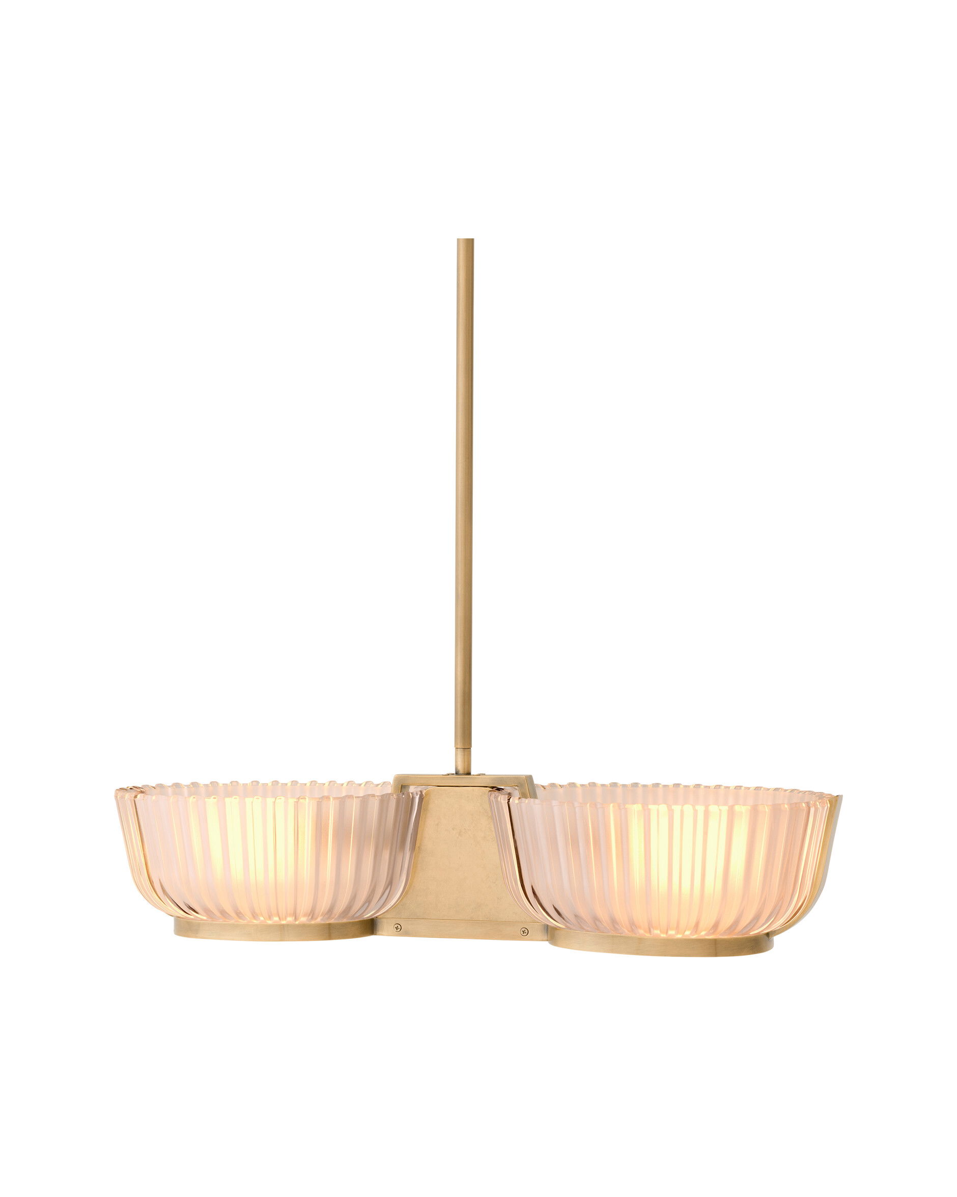 Artos Double Chandelier Vintage Brass Finish