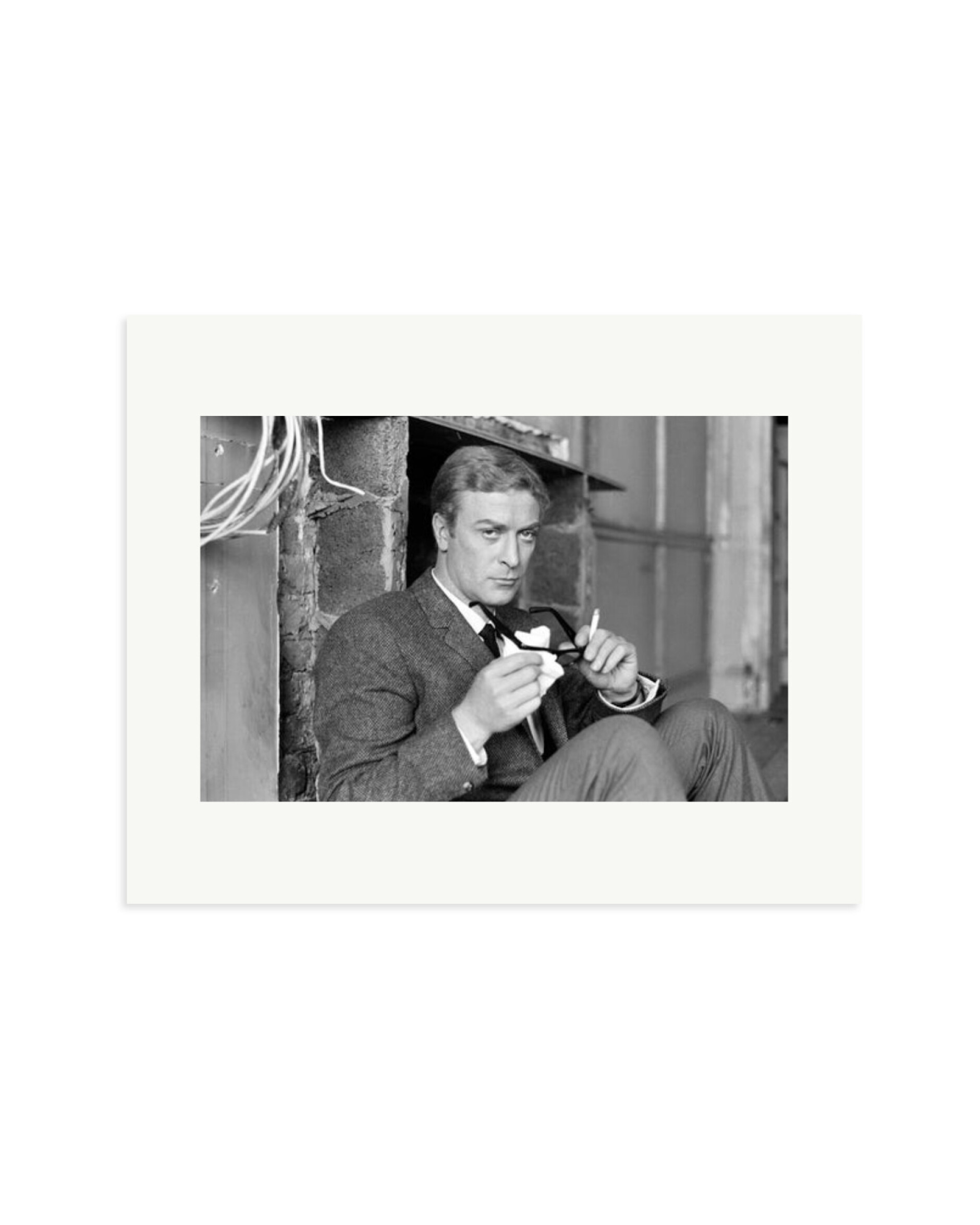 Caine on the set Print Only / Medium