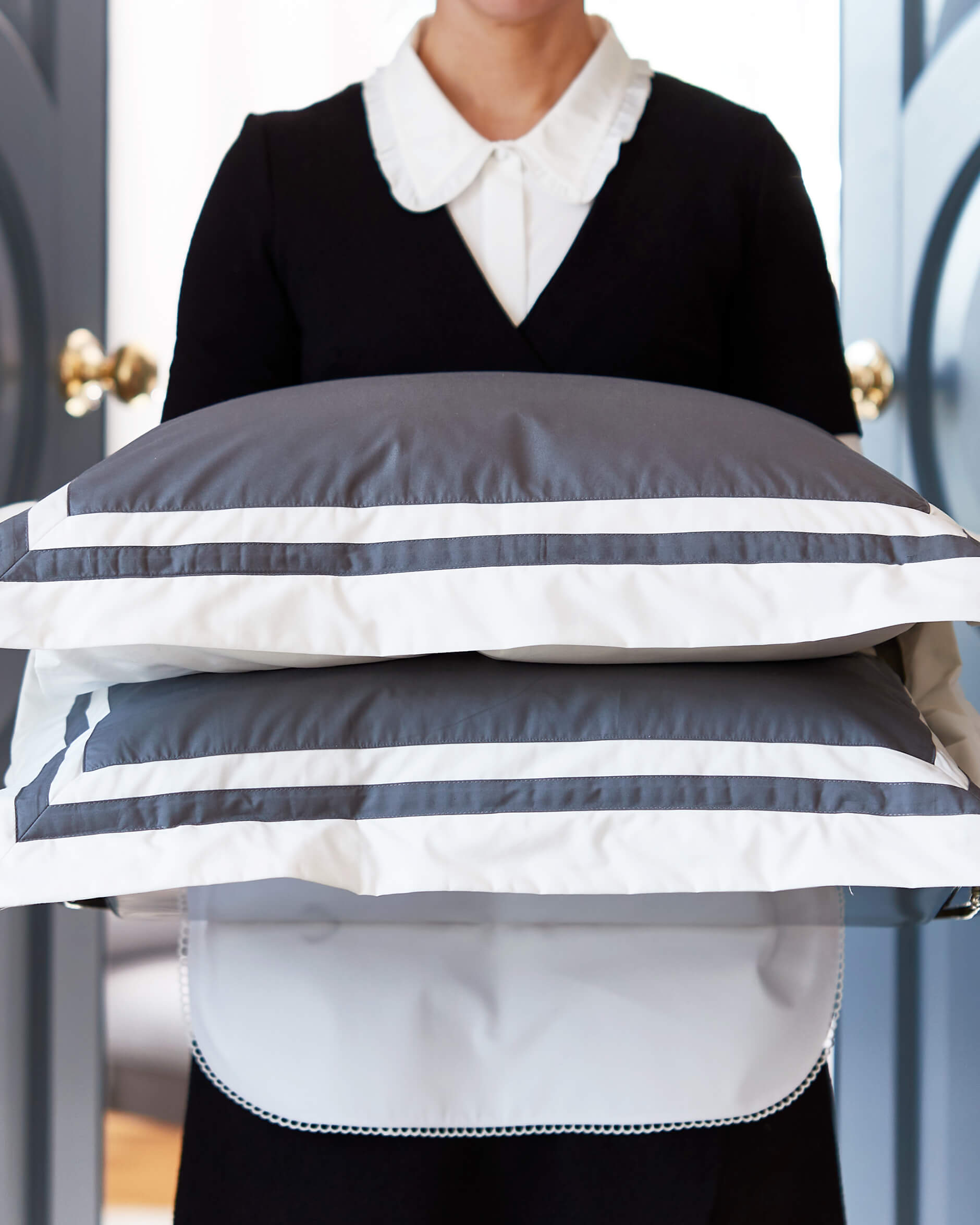 Belgravia örngott grå/vit