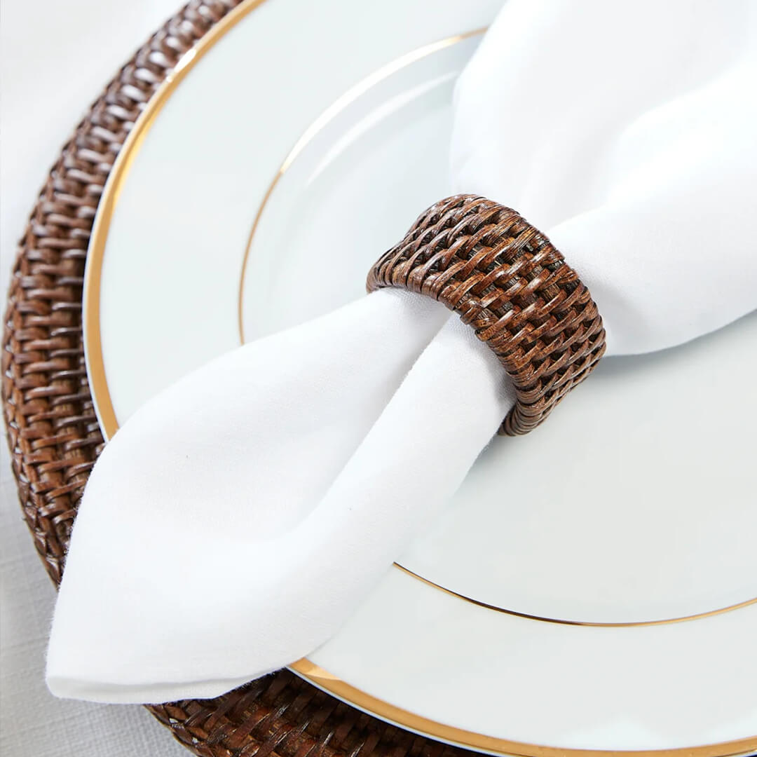 Cognac Napkin Ring Rattan