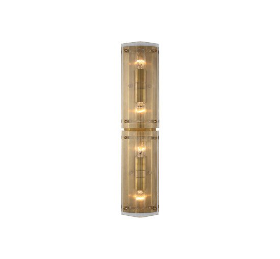 Crystal - Clayton 25" Wall Sconce Polished Nickel and Alabaster