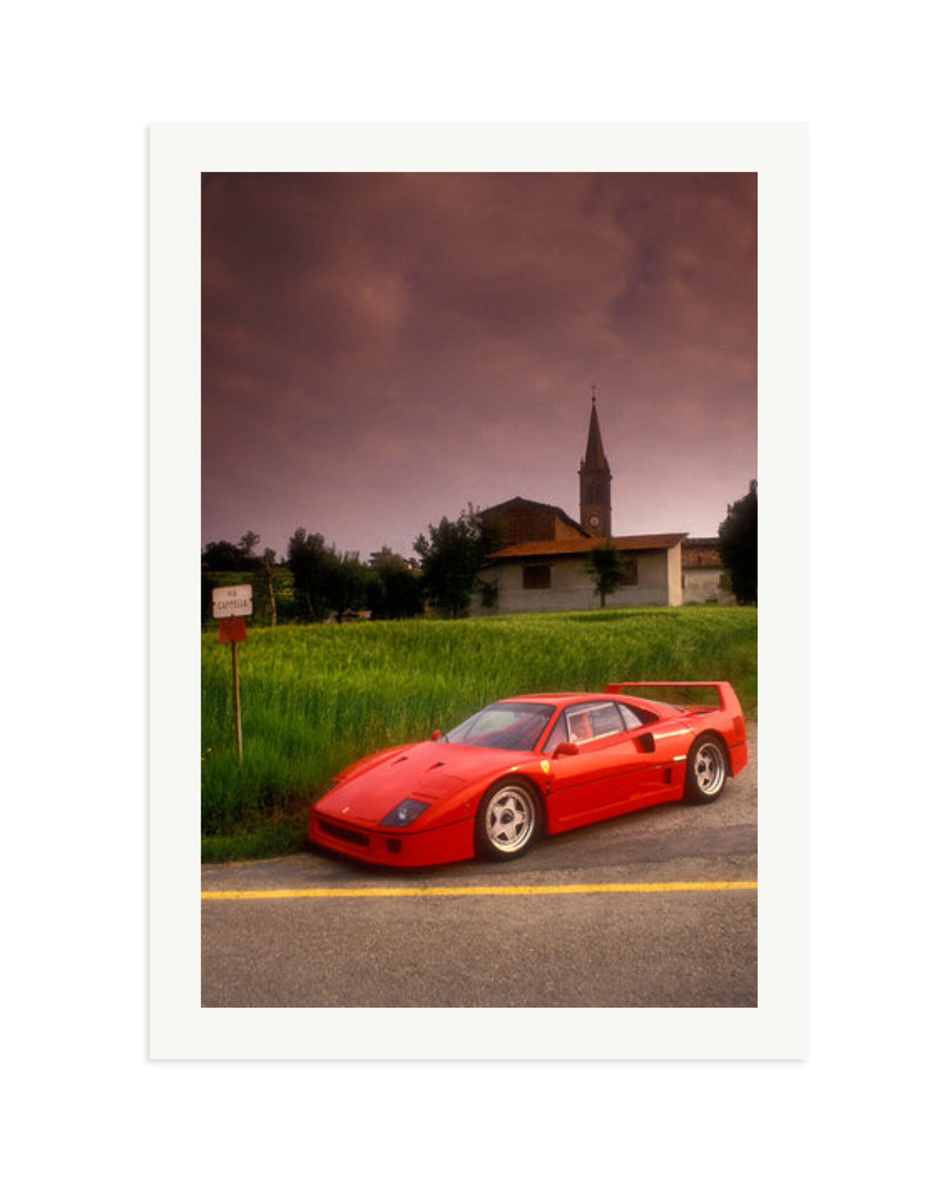 Ferrari F40, 1987 Print Only / XXL