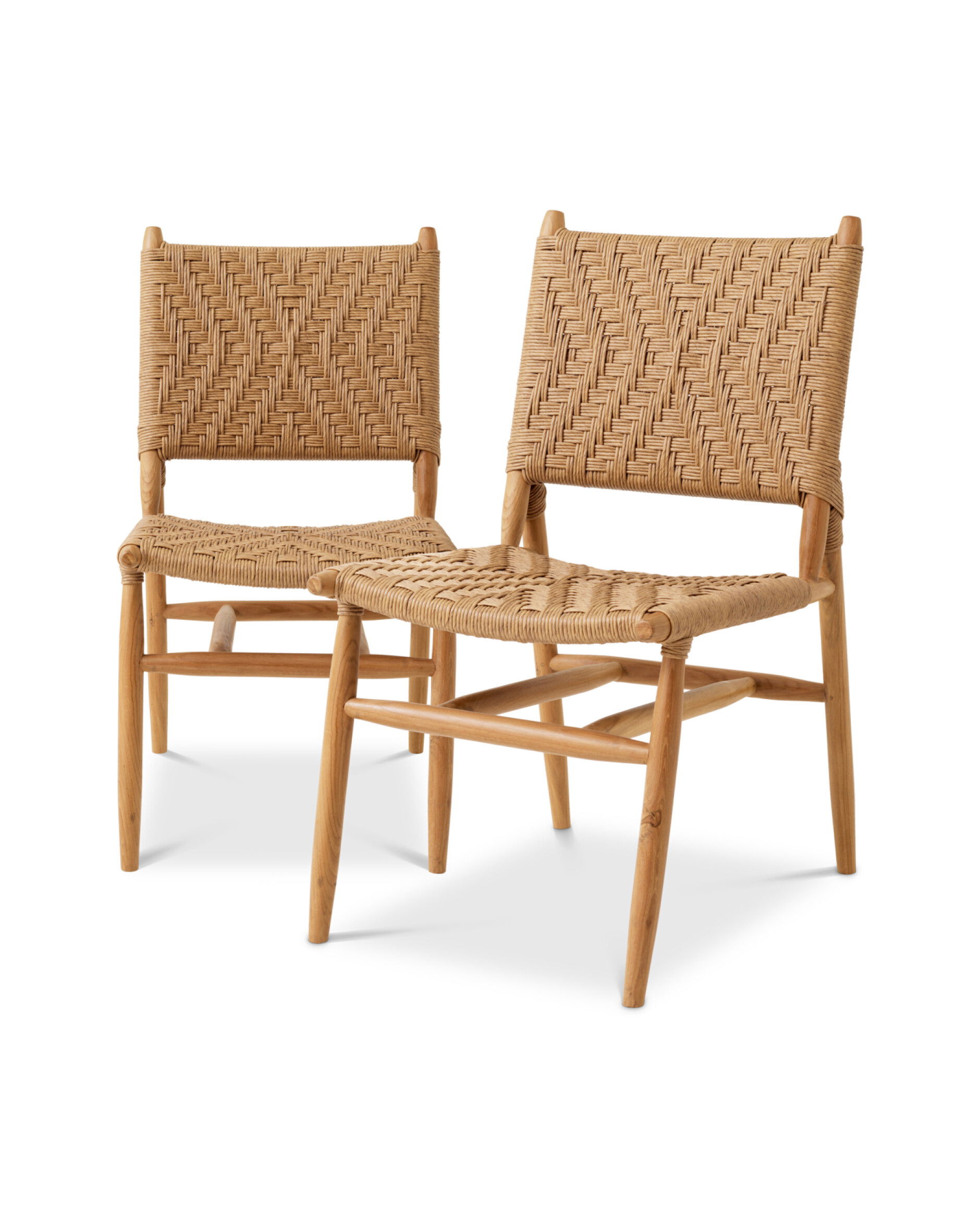 Laroc matstol natural teak 2-set