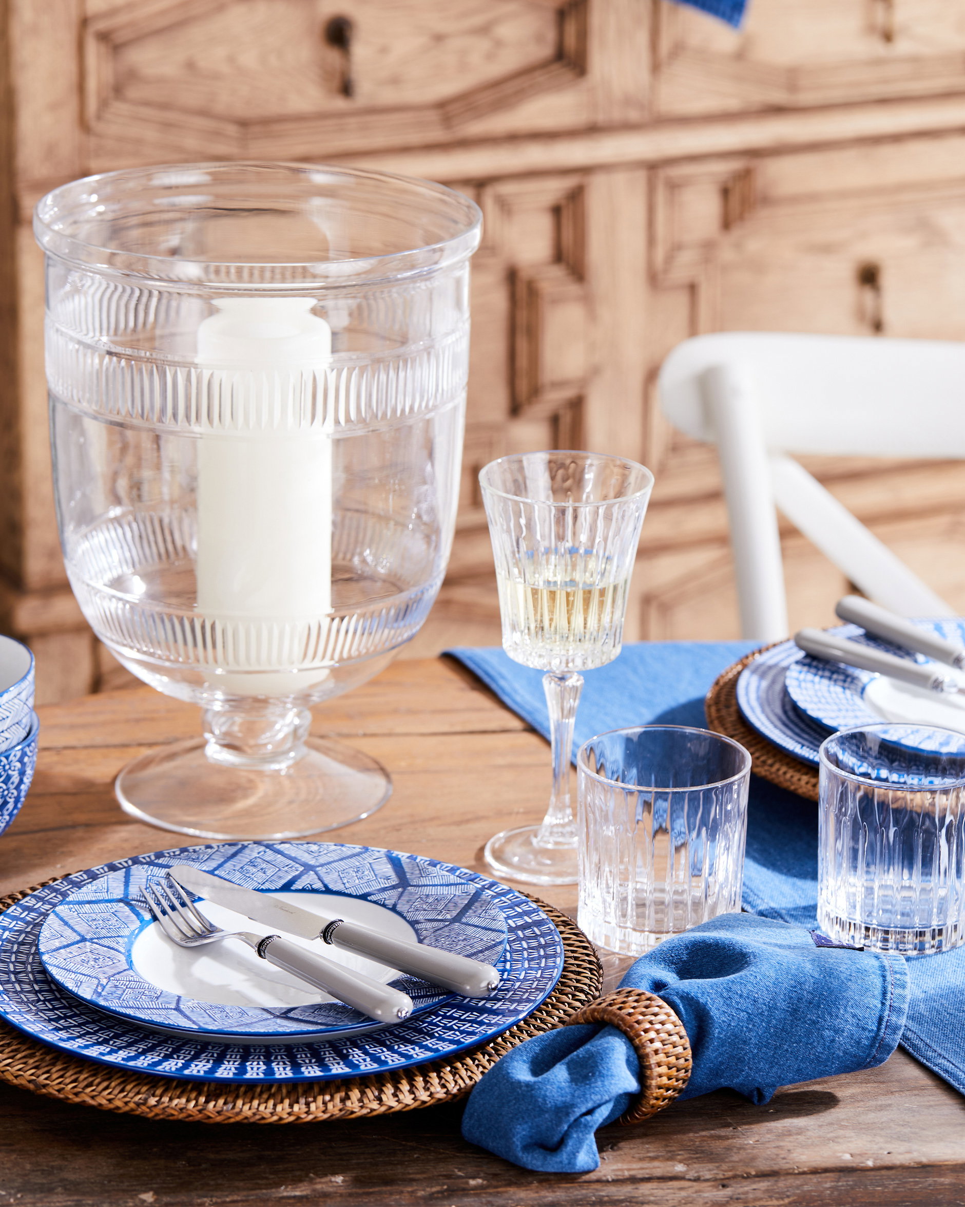 Denim servetter blå 4-pack
