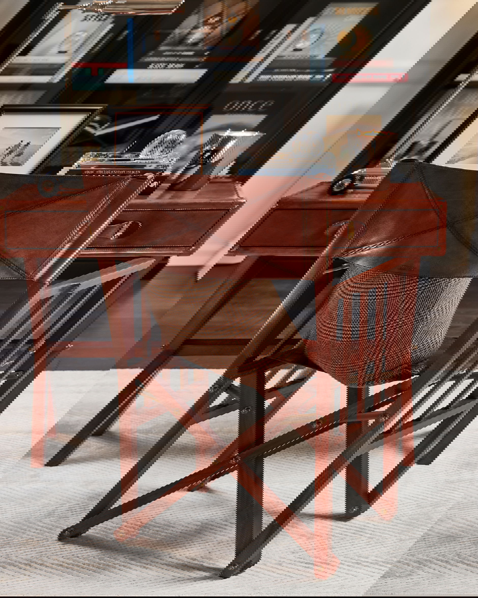 Kensington regissörsstol läder