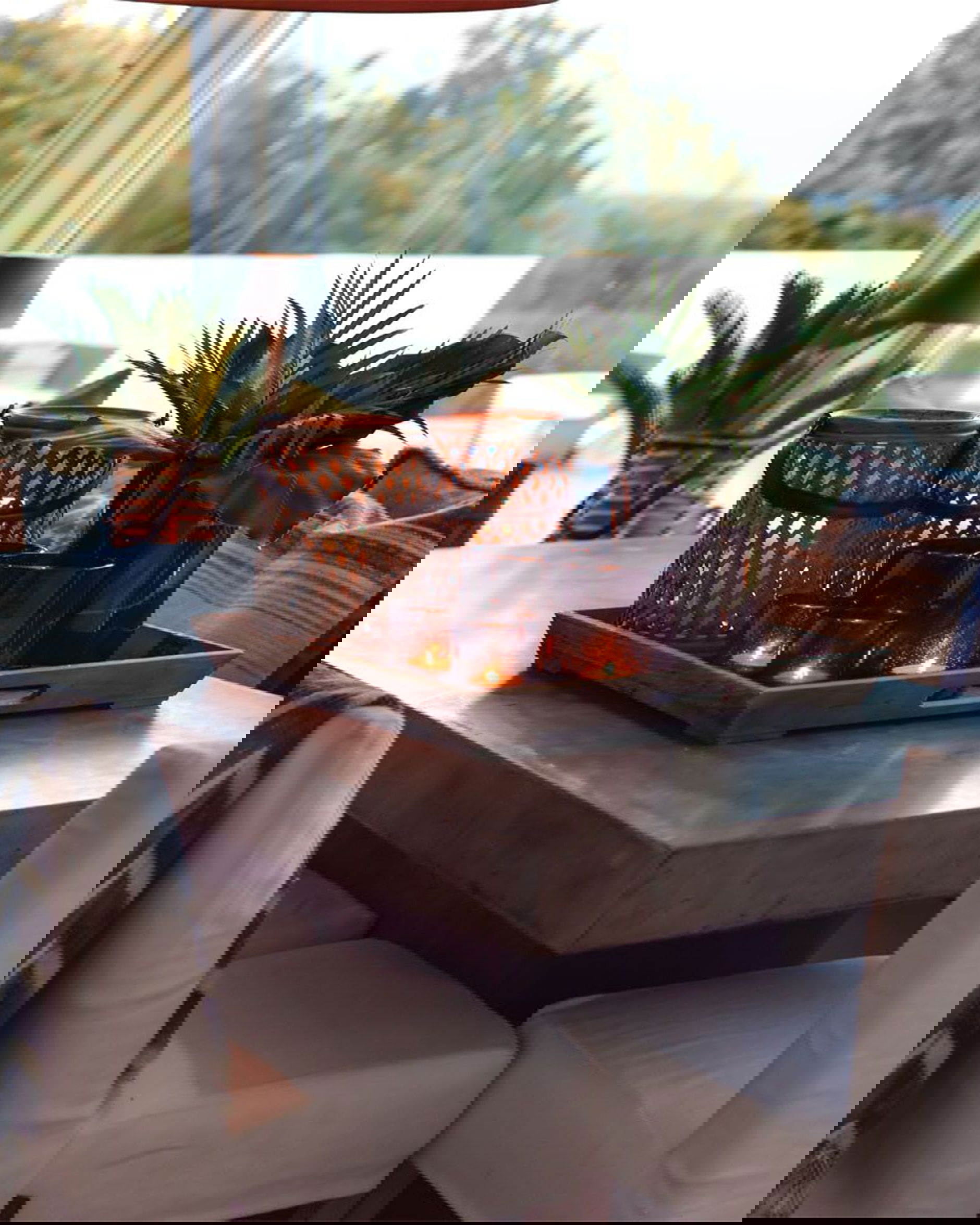 Bamboe lantaarn vintage