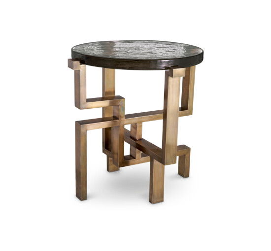 Gee Side Table Antique Brass