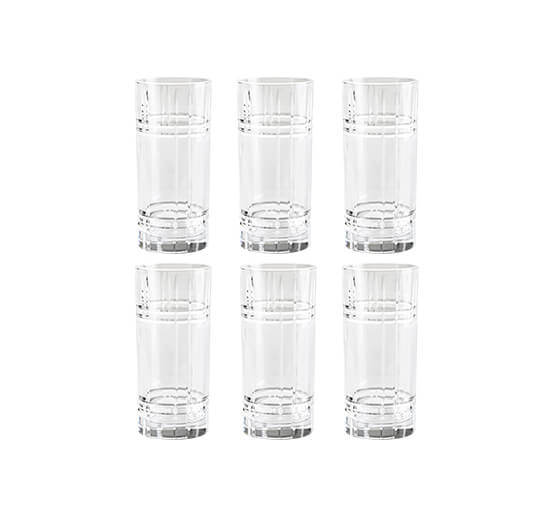 Upper East Highball Glass Crystal 6-pack