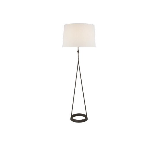 null - Dauphine Floor Lamp Black/Linen