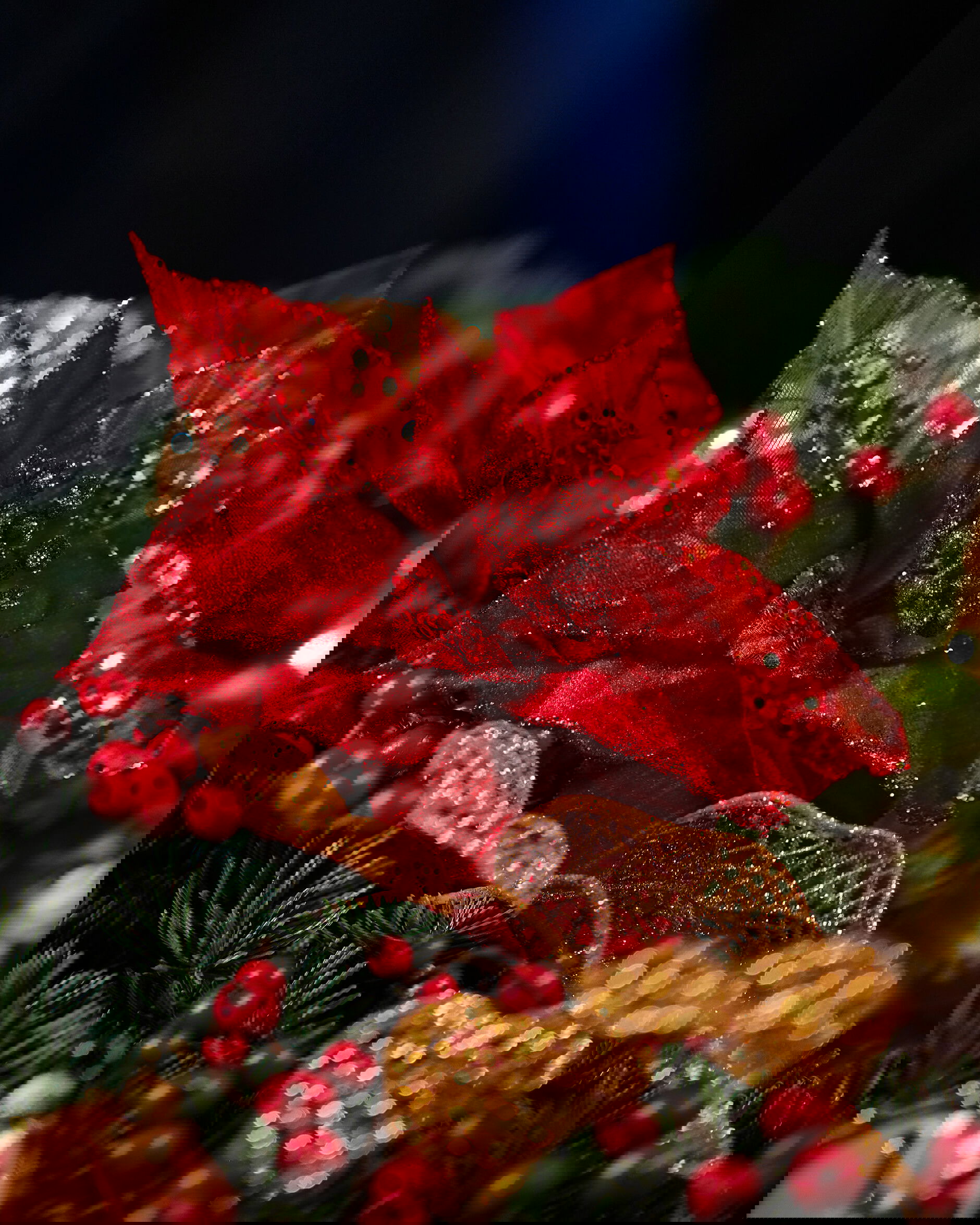 Antonia blomma juldekoration röd