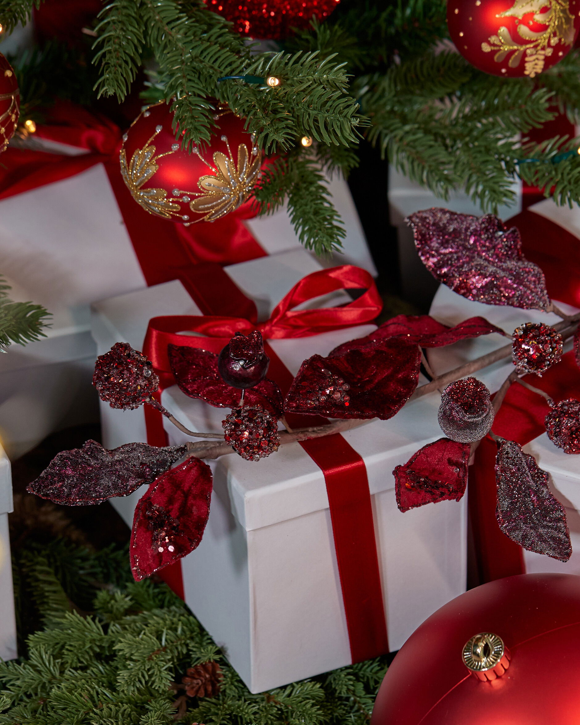 Berry Blossom decoratietak wijnrood