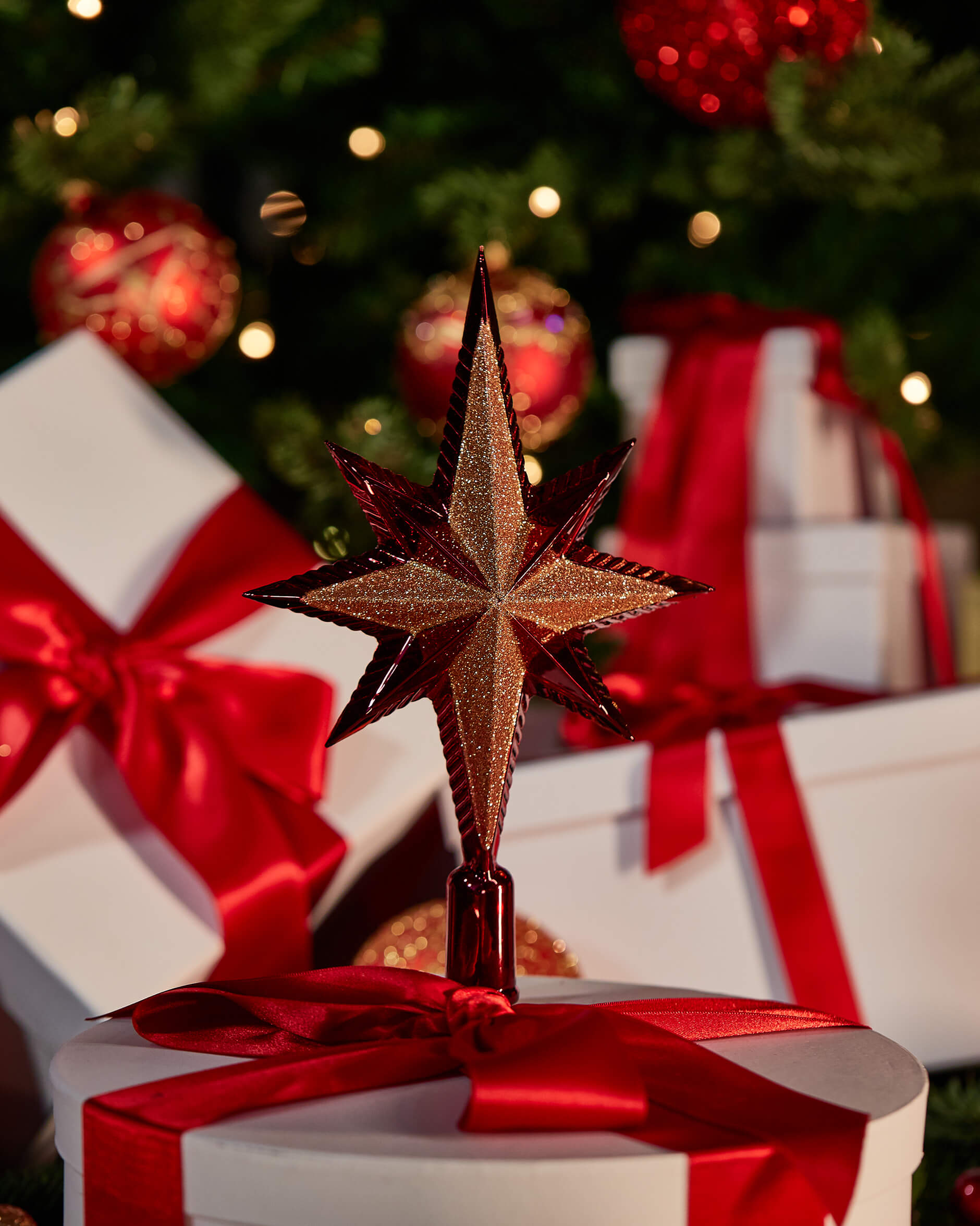 Marguerite toppstjärna röd