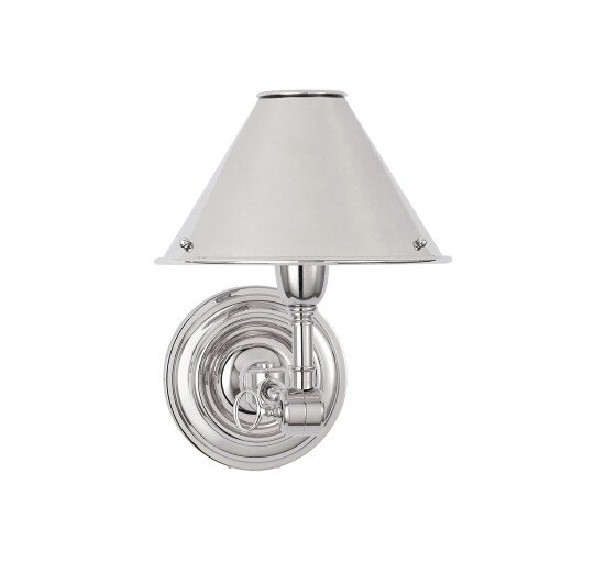 Polished Nickel - Anette Single Sconce Natural Brass
