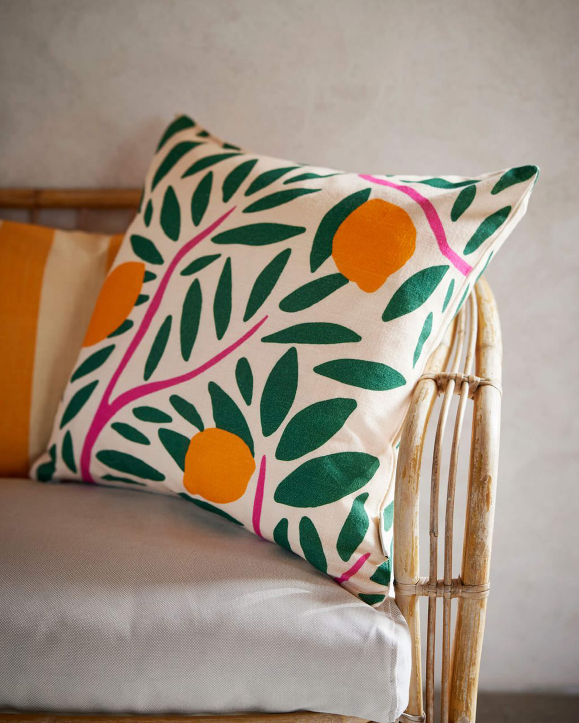 Sunny Citrus kuddfodral grön