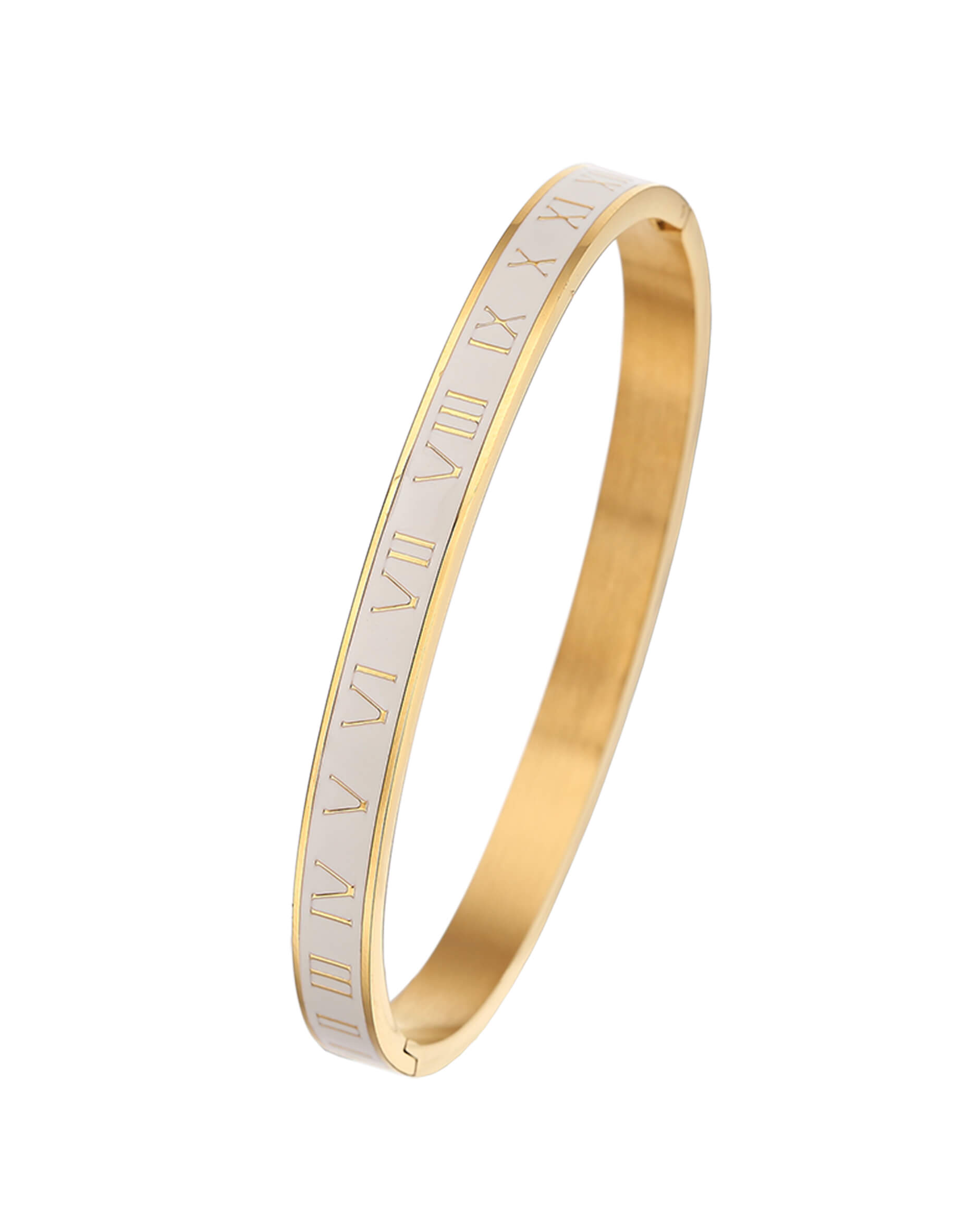 Bangle Roman Numerals Bracelet White