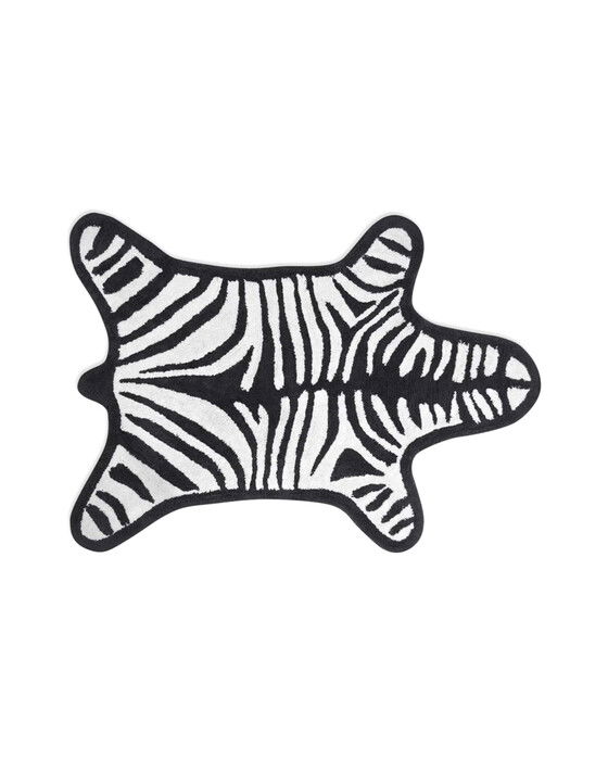 zebra badrumsmatta svart/vit