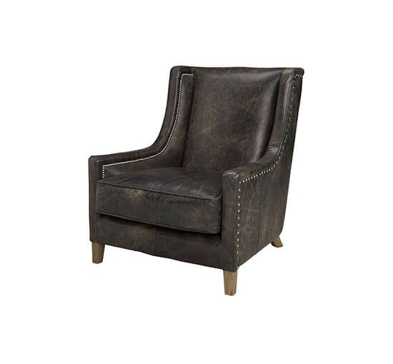 null - AW44 Armchair leather fudge