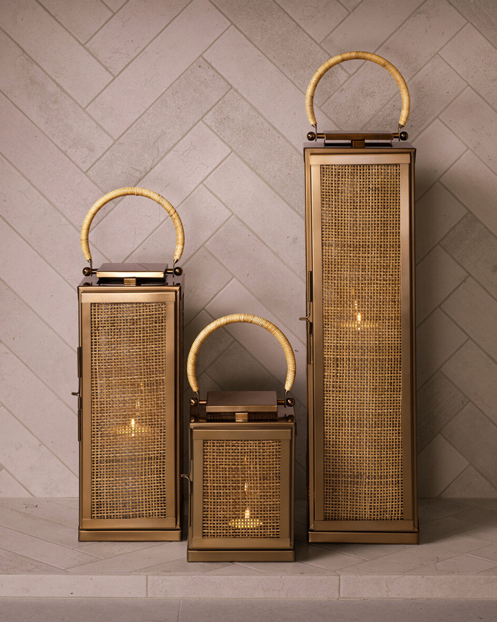 Georgian kynttilälyhty messinki