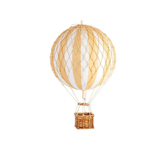 White/Ivory - Travels Light luftballong svart/guld