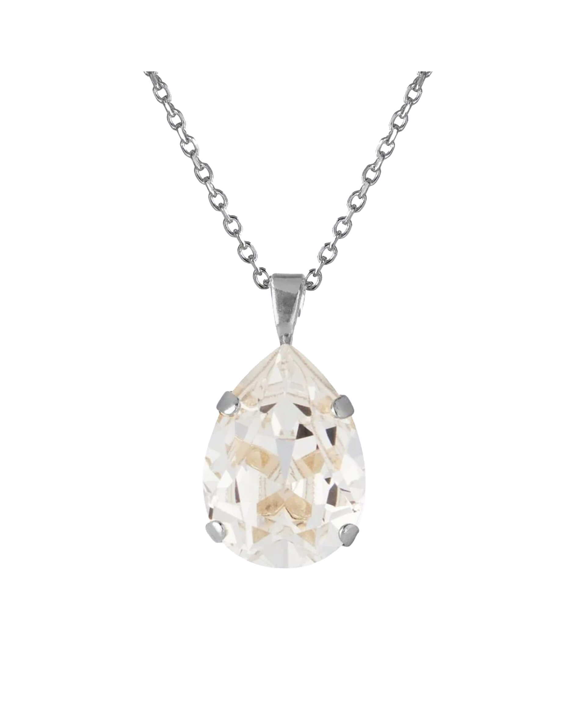 Mini Drop halsband crystal rhodium