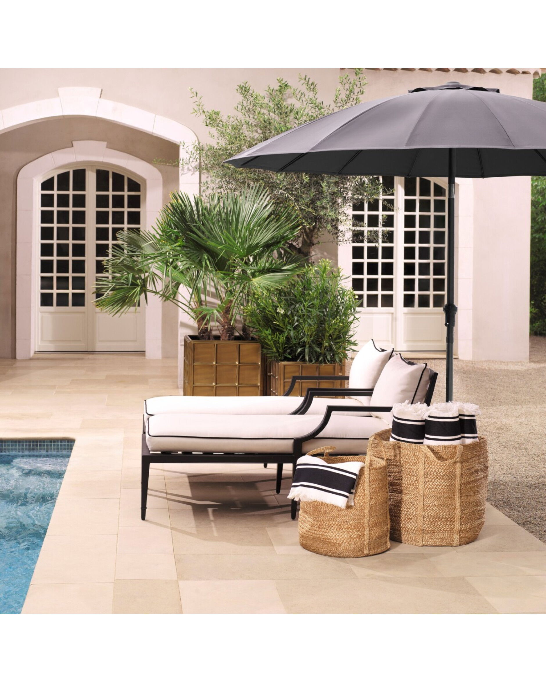 Bella Vista solsäng svart