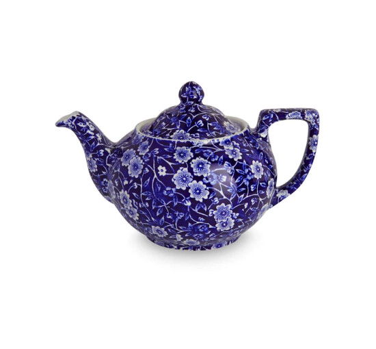 Blue Calico Teapot Blue/White